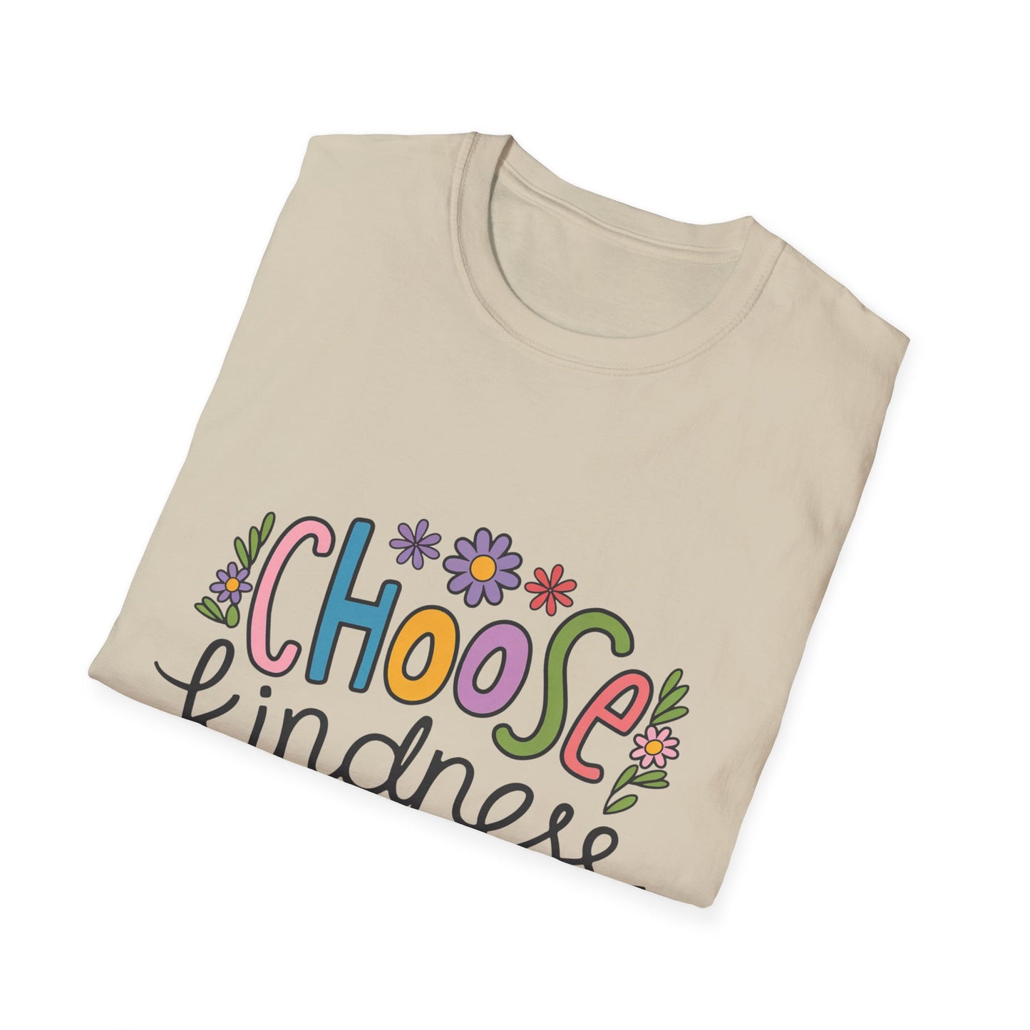 Choose Kindness Unisex Softstyle T-Shirt, Inspirational Tee, Positive Quote Shirt, Gift for Him or Her, Birthday Present