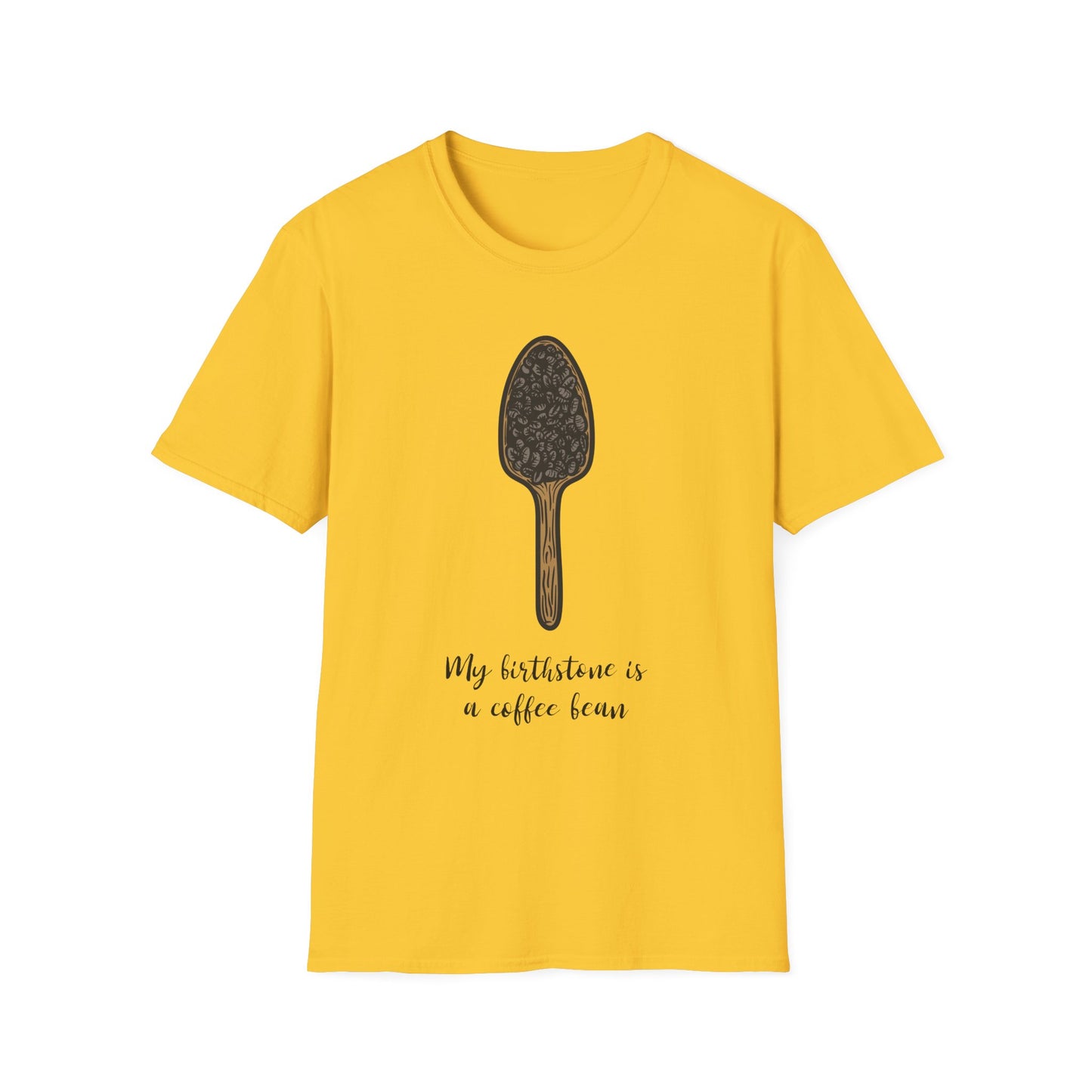 Coffee Bean Birthstone Unisex T-Shirt, Coffee Lover Tee, Funny Coffee Shirt, Gift for Coffee Drinkers, Coffee Obsessed Apparel
