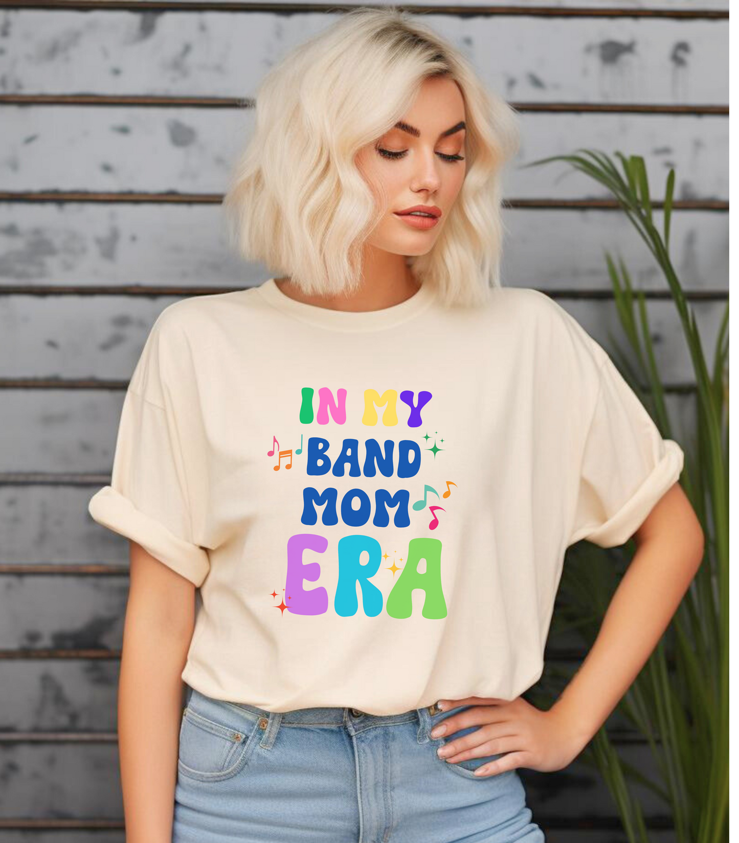 Band Mom Era Unisex Softstyle T-Shirt - Music Lover Gift, Rock Band Fan Shirt, Live Music Concert Tee, Parent Gift, Music Festival Apparel