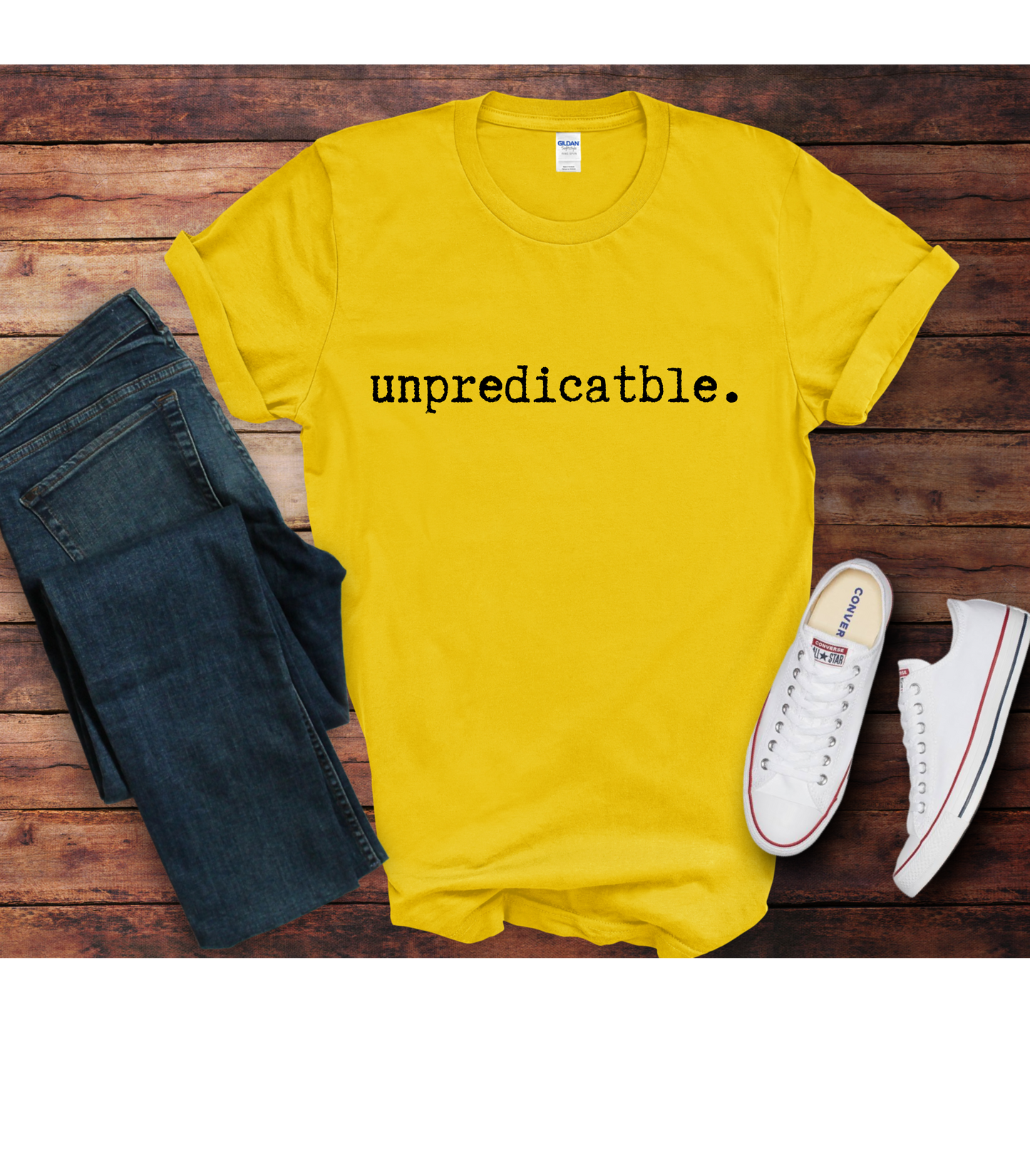 Unpredictable Unisex Softstyle T-Shirt, Minimalist tee, minimalist fashion, Simple message t-shirt, gift for him, gift for her, message tee