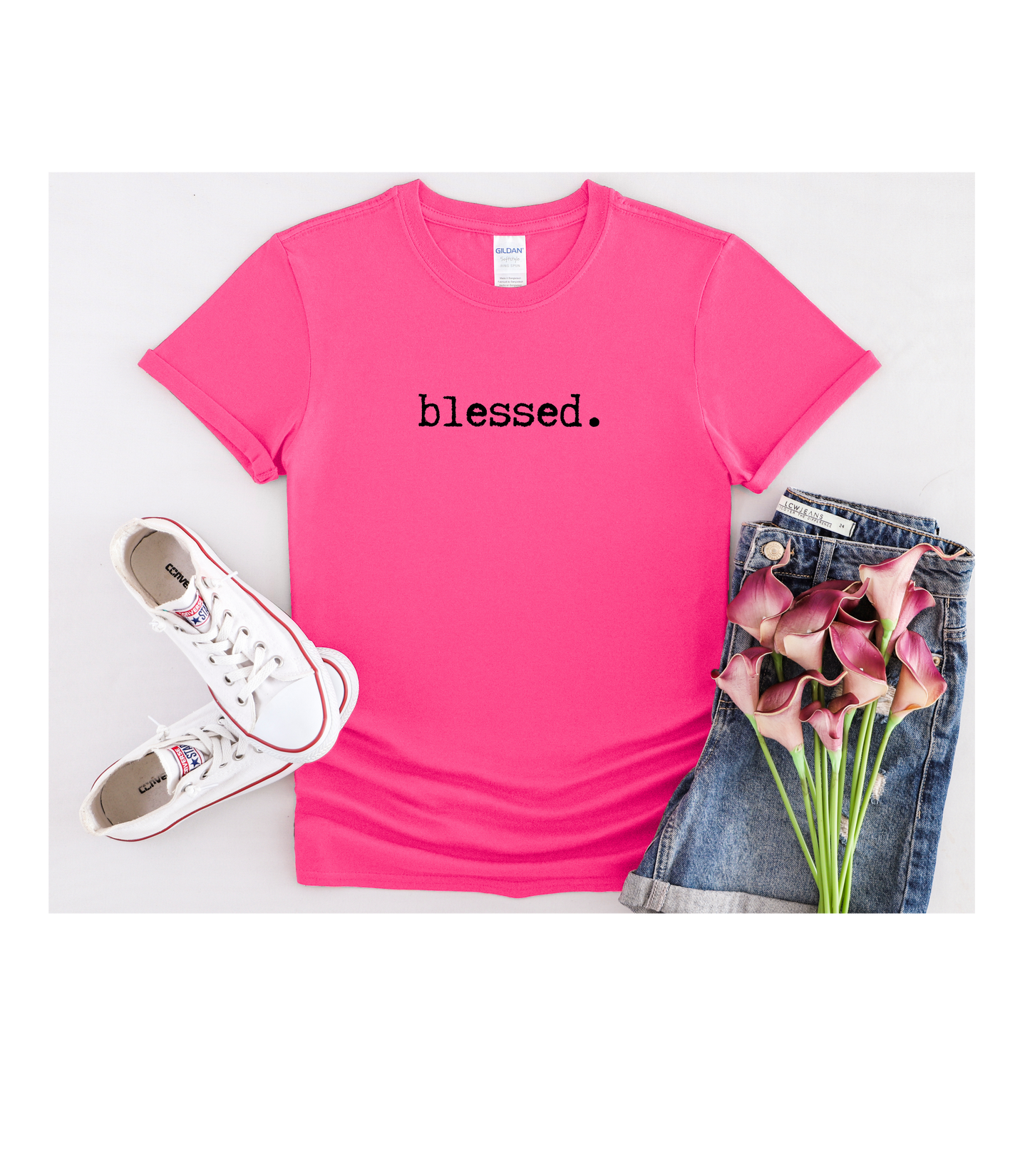 Blessed Unisex Softstyle T-Shirt, Minimalist tee, minimalist fashion, Simple message t-shirt, gift for him, gift for her, message tee