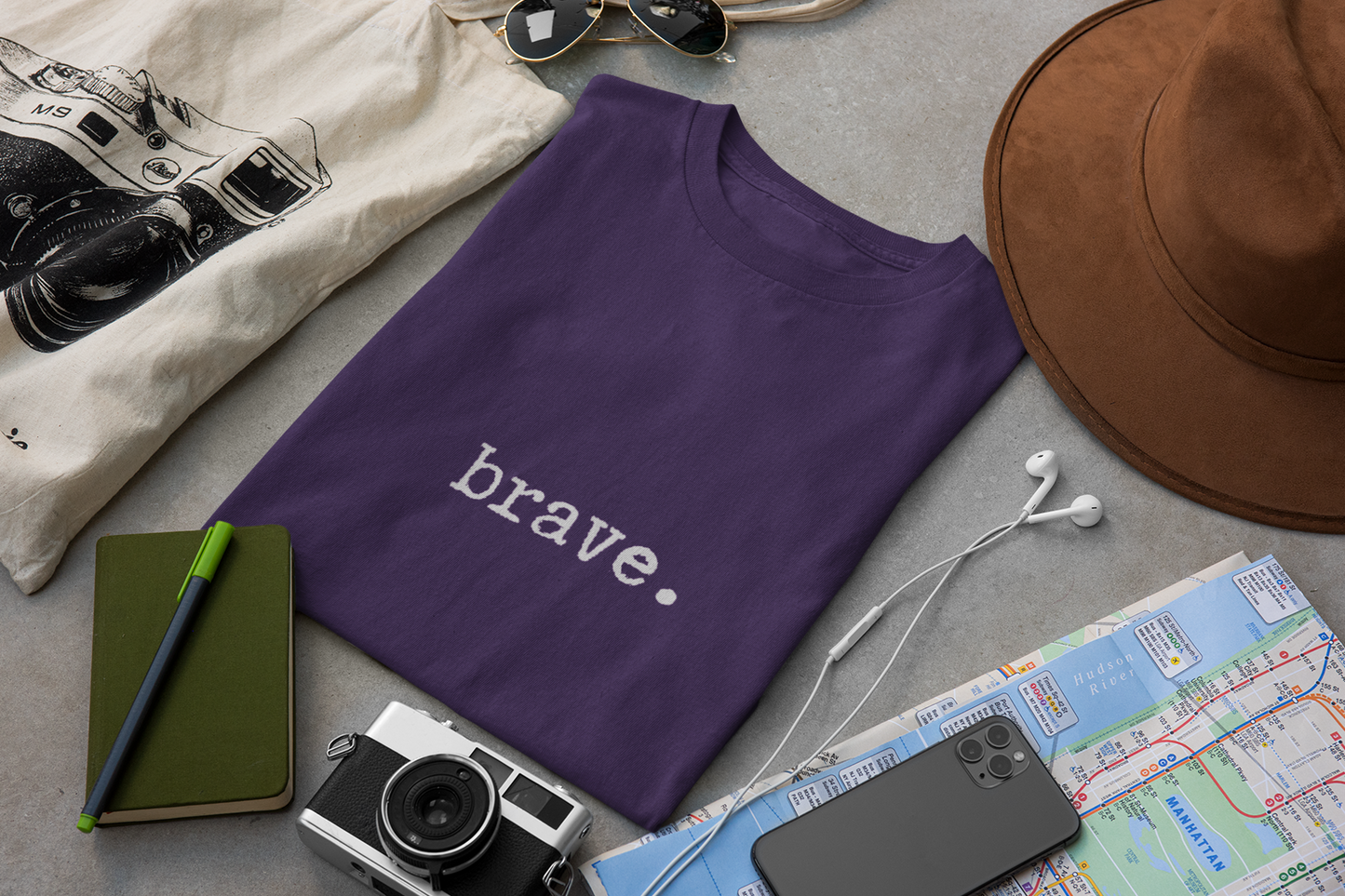 Brave Unisex Softstyle T-Shirt, Minimalist tee, minimalist fashion, Simple message t-shirt, gift for him, gift for her, message tee