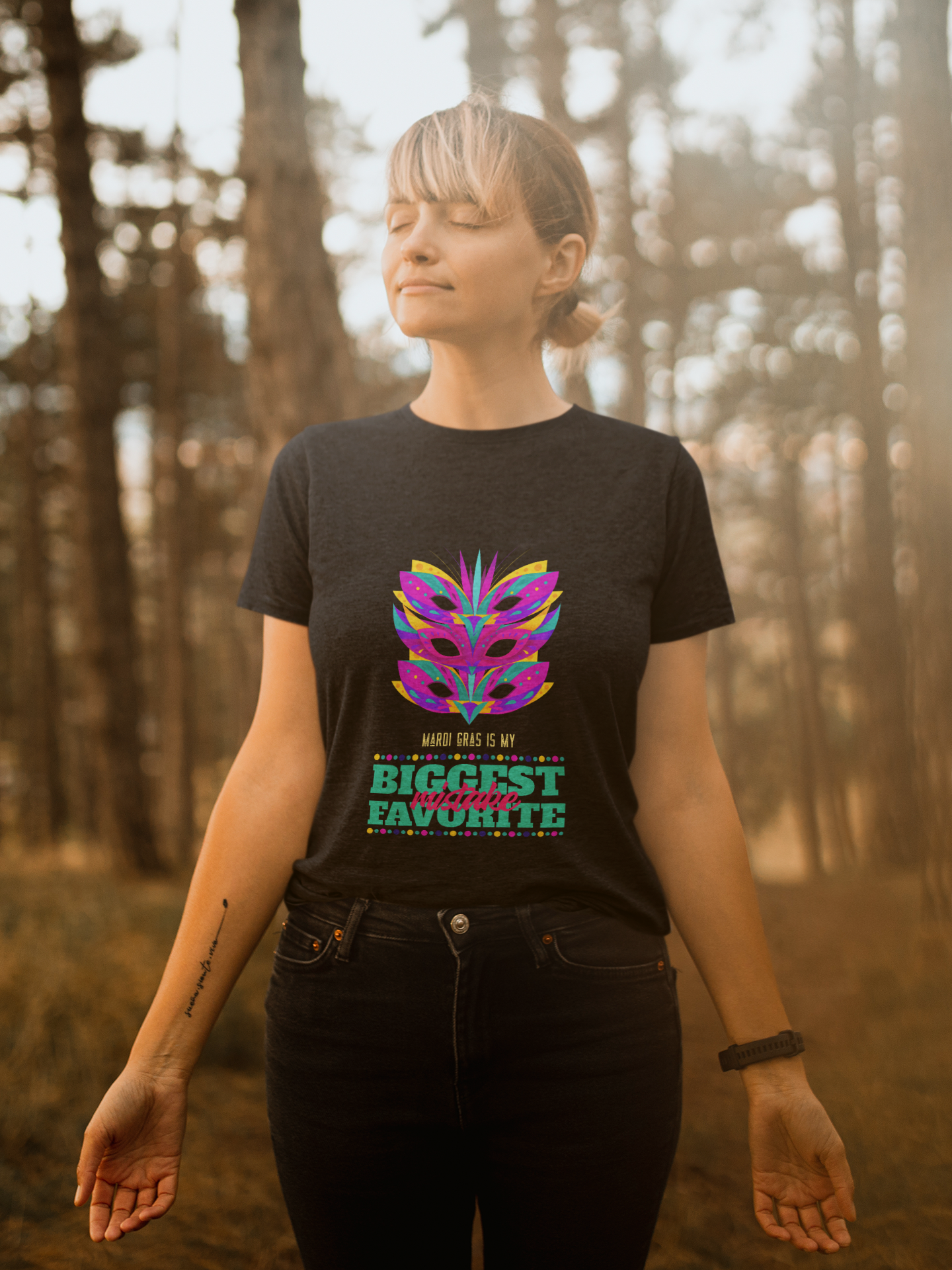 Mardi Gras is my Biggest Favorite Mistake Unisex Softstyle T-Shirt, Party SHirt, Fat Tuesday tee
