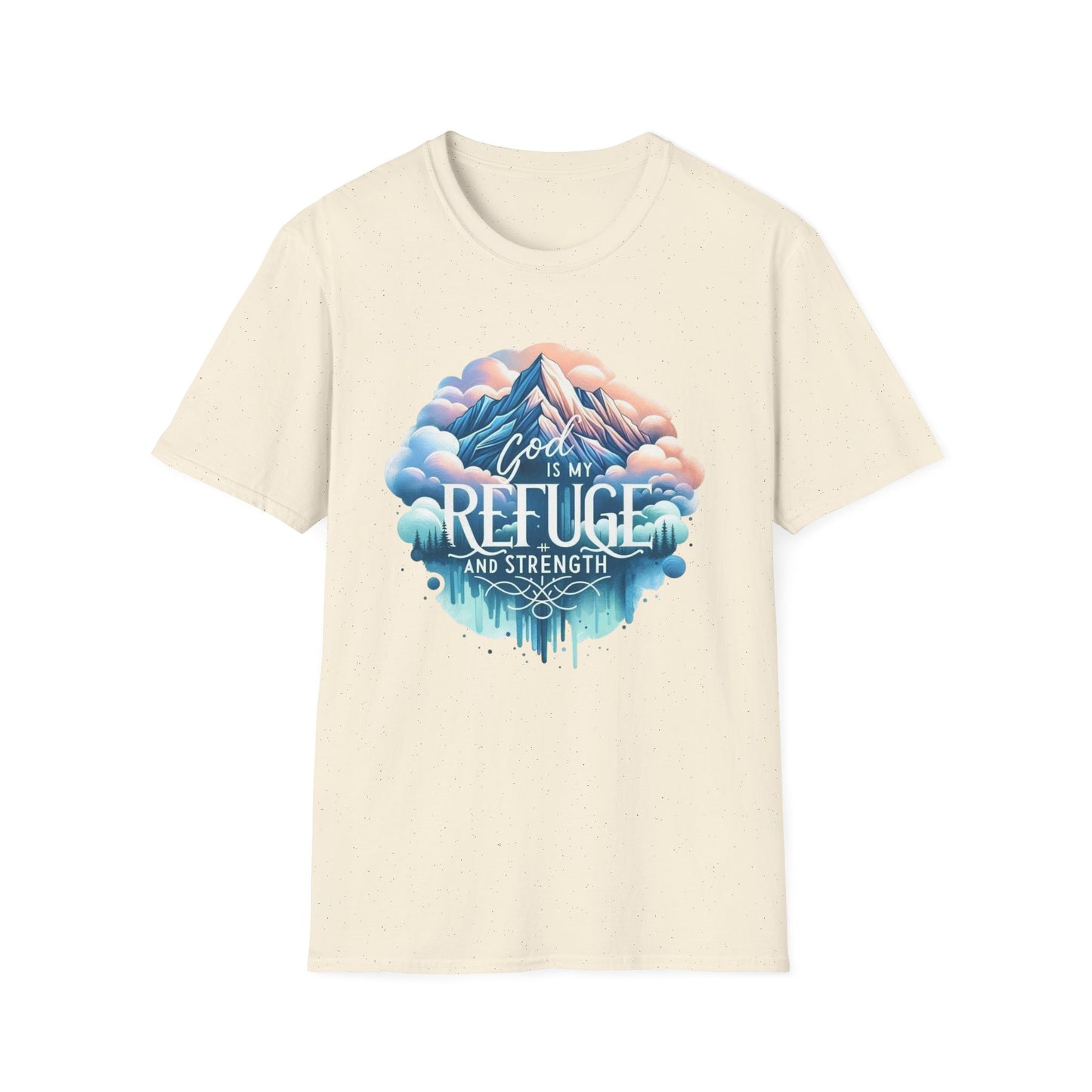 Religious Inspirational God is My Refuge and Strength Unisex T-Shirt, Christian Tee, Spiritual Clothing, Bible Quote Shirt, Christian Gift