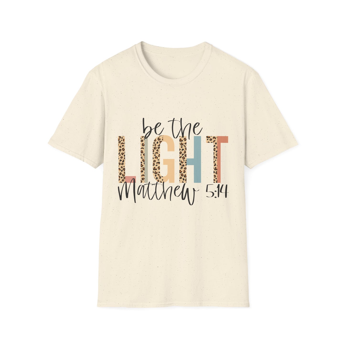 Religious Scripture Unisex T-Shirt, Inspirational Christian Tee, Be the Light Bible Verse Shirt, Matthew 5:14 Clothing, Spiritual Gift Top