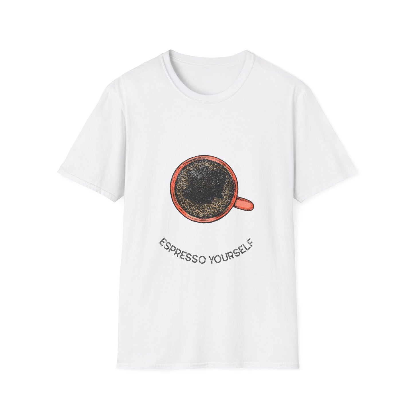 Espresso Yourself Unisex Softstyle T-Shirt, Coffee Lover Tee, Funny Coffee Shirt, Gift for Coffee Drinkers, Coffee Obsessed Apparel