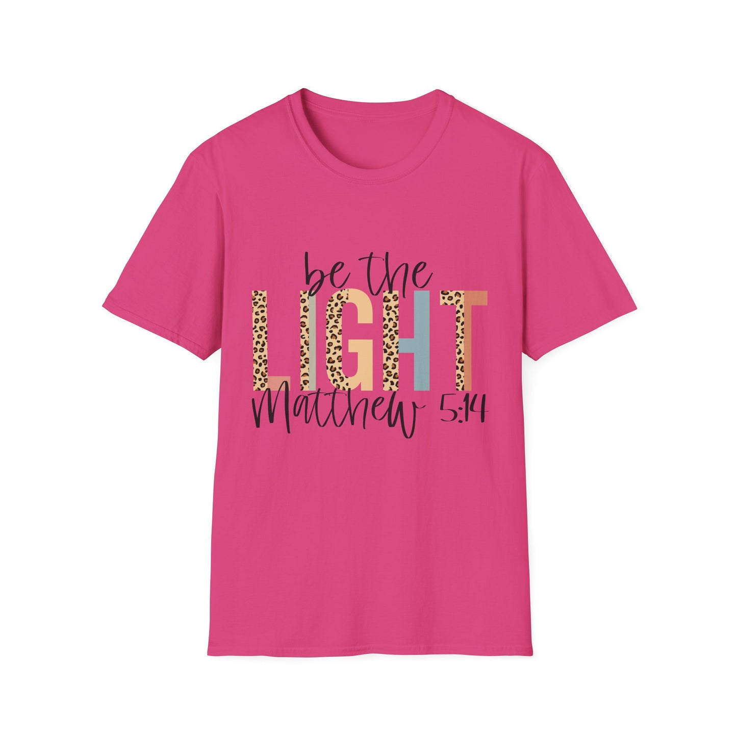 Religious Scripture Unisex T-Shirt, Inspirational Christian Tee, Be the Light Bible Verse Shirt, Matthew 5:14 Clothing, Spiritual Gift Top
