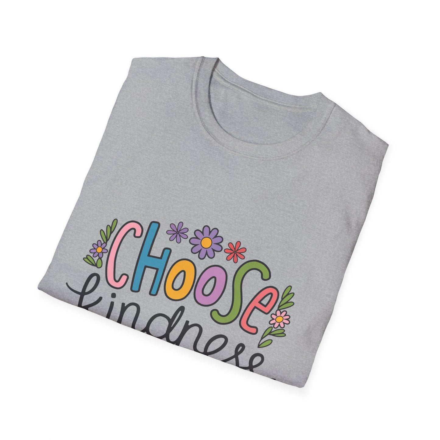 Choose Kindness Unisex Softstyle T-Shirt, Inspirational Tee, Positive Quote Shirt, Gift for Him or Her, Birthday Present