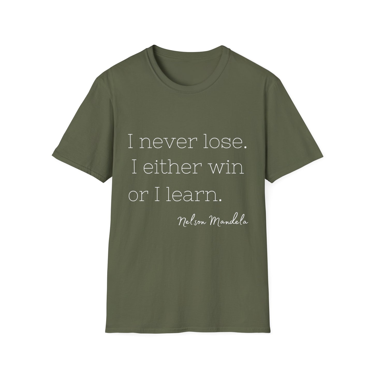 Win or Lose Nelson Mandela Quote T-Shirt, Unisex Tee, Inspirational Shirt, Motivational Top, Positive Vibes Clothing