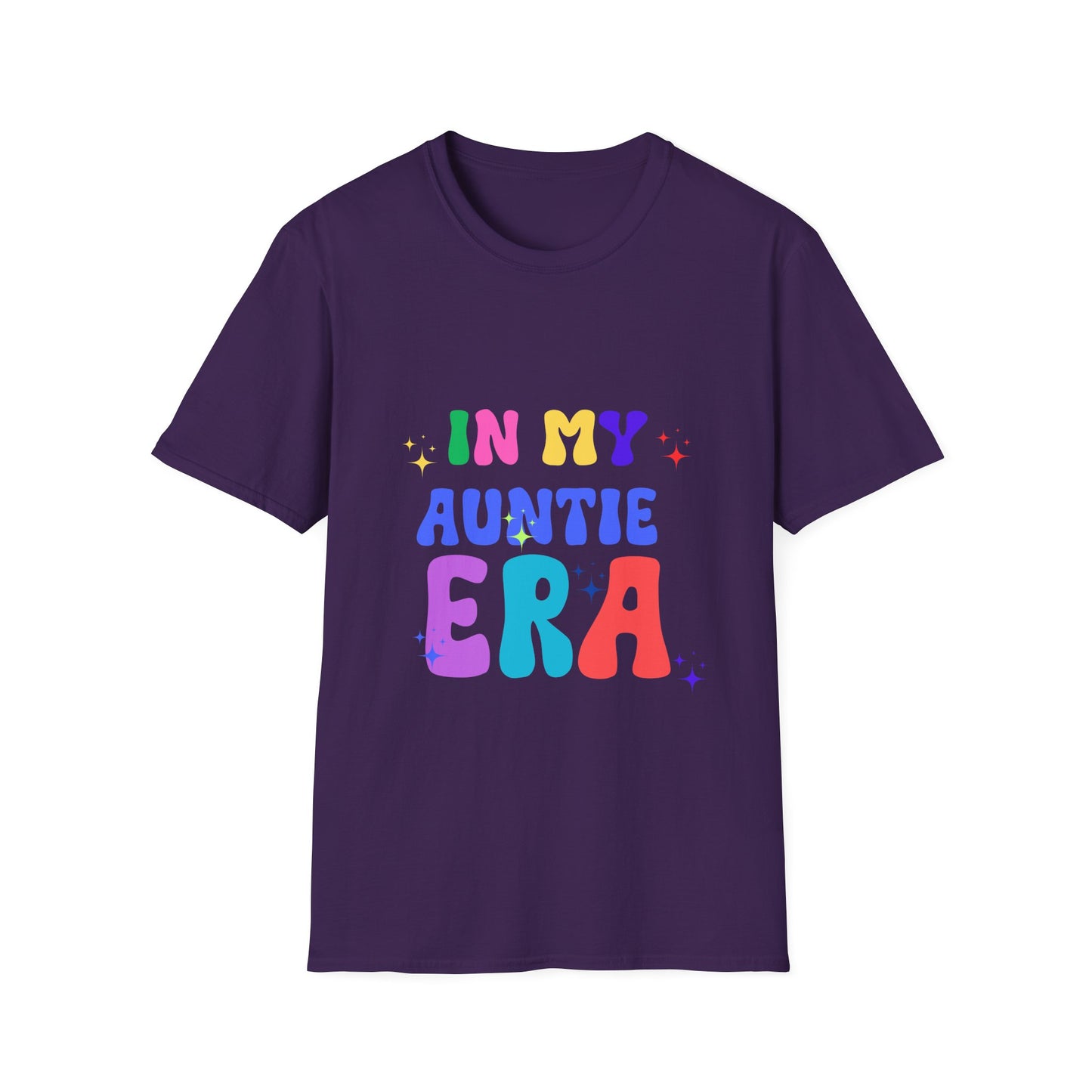 Vintage Auntie Era Unisex Softstyle T-Shirt, Retro Tee for Nostalgic Vibes, Family Reunion Gift, Hipster Shirt, Classic Aunt Apparel, 90s
