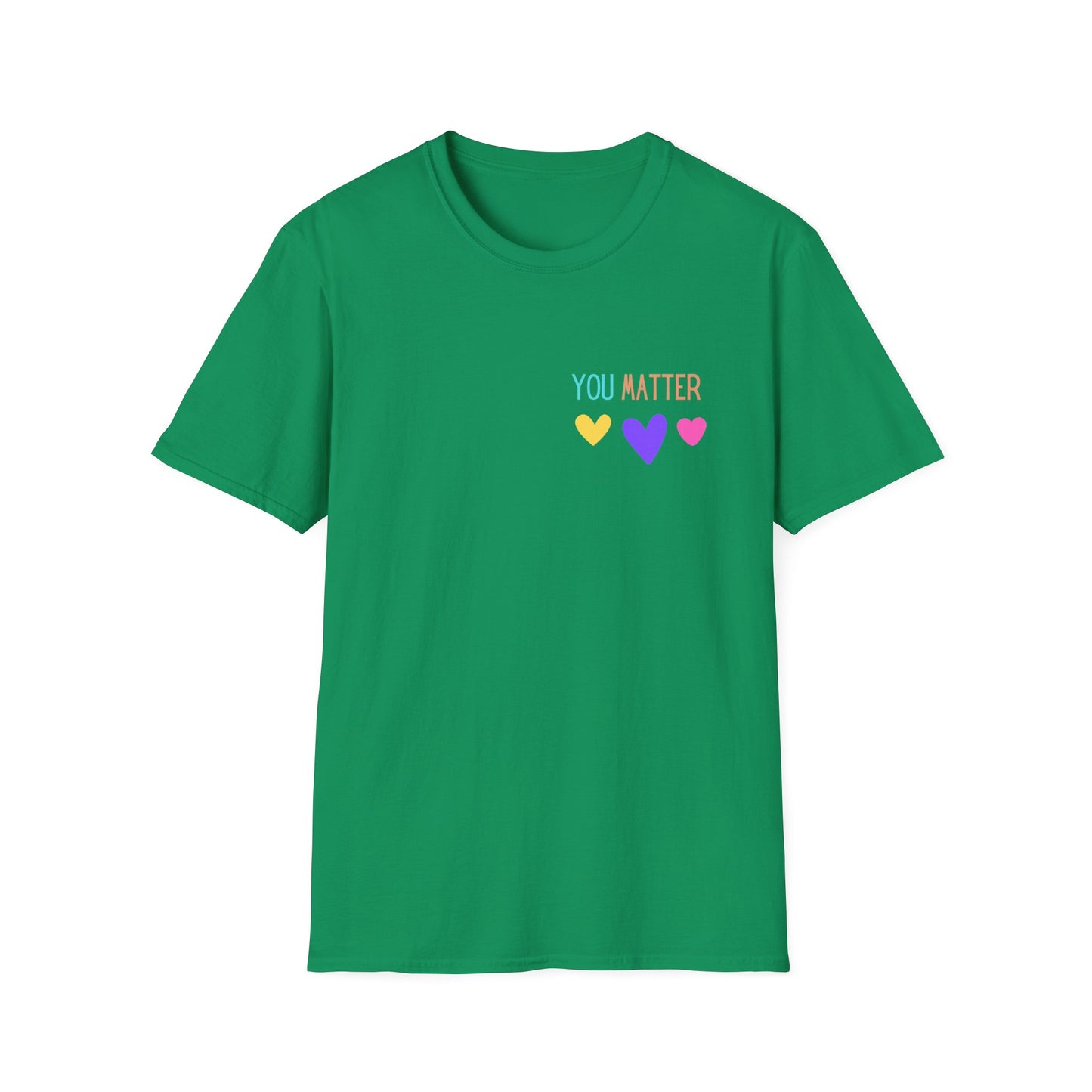 Encouraging Reminder Unisex Softstyle T-Shirt, You Matter Tee, Positive Message Shirt, Mental Health Awareness Top, Inspirational Graphic
