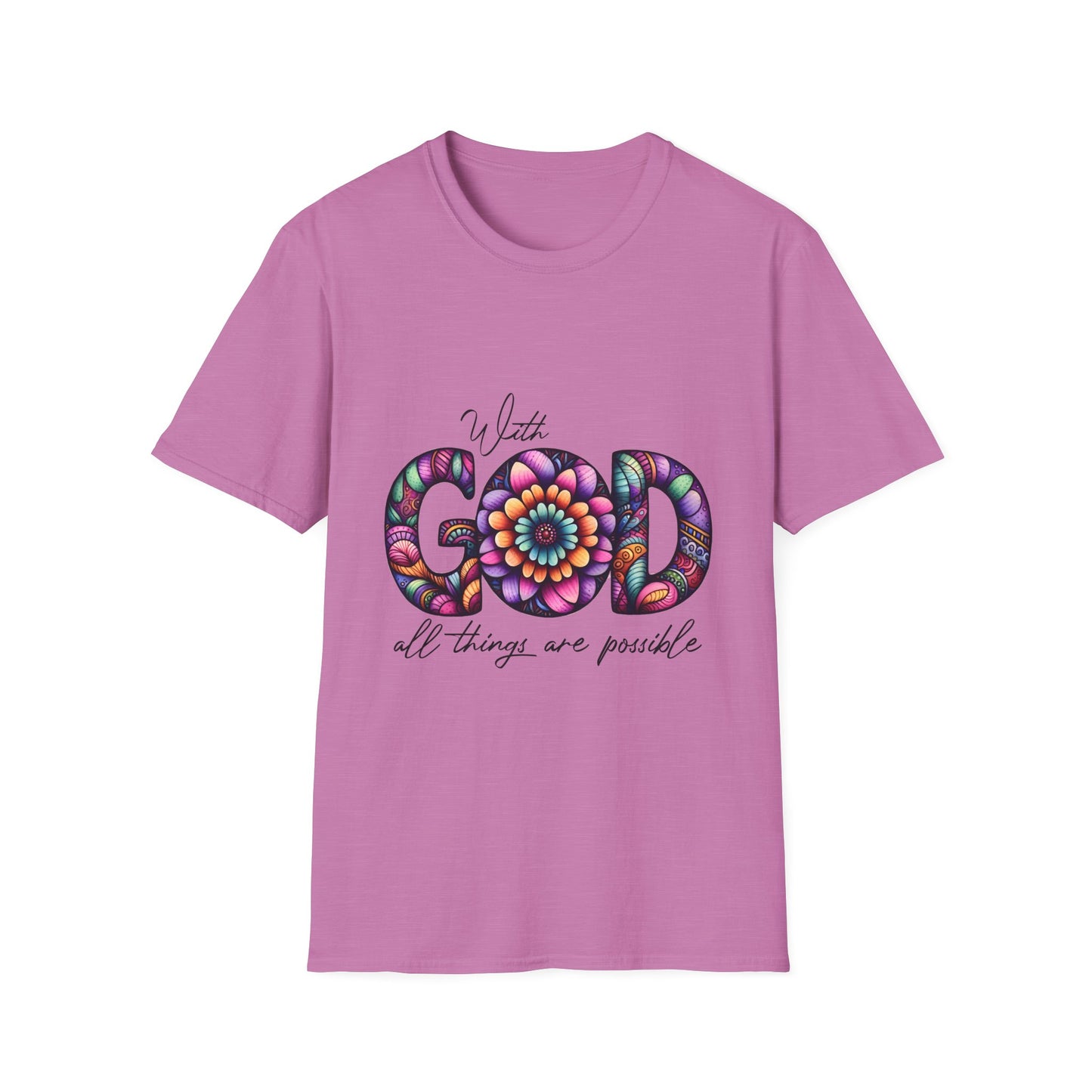 Christian Faith Inspirational Tee, Unisex Graphic Shirt, Religious Quote Apparel, Comfortable Cotton Blend Clothing, Positive Message Top
