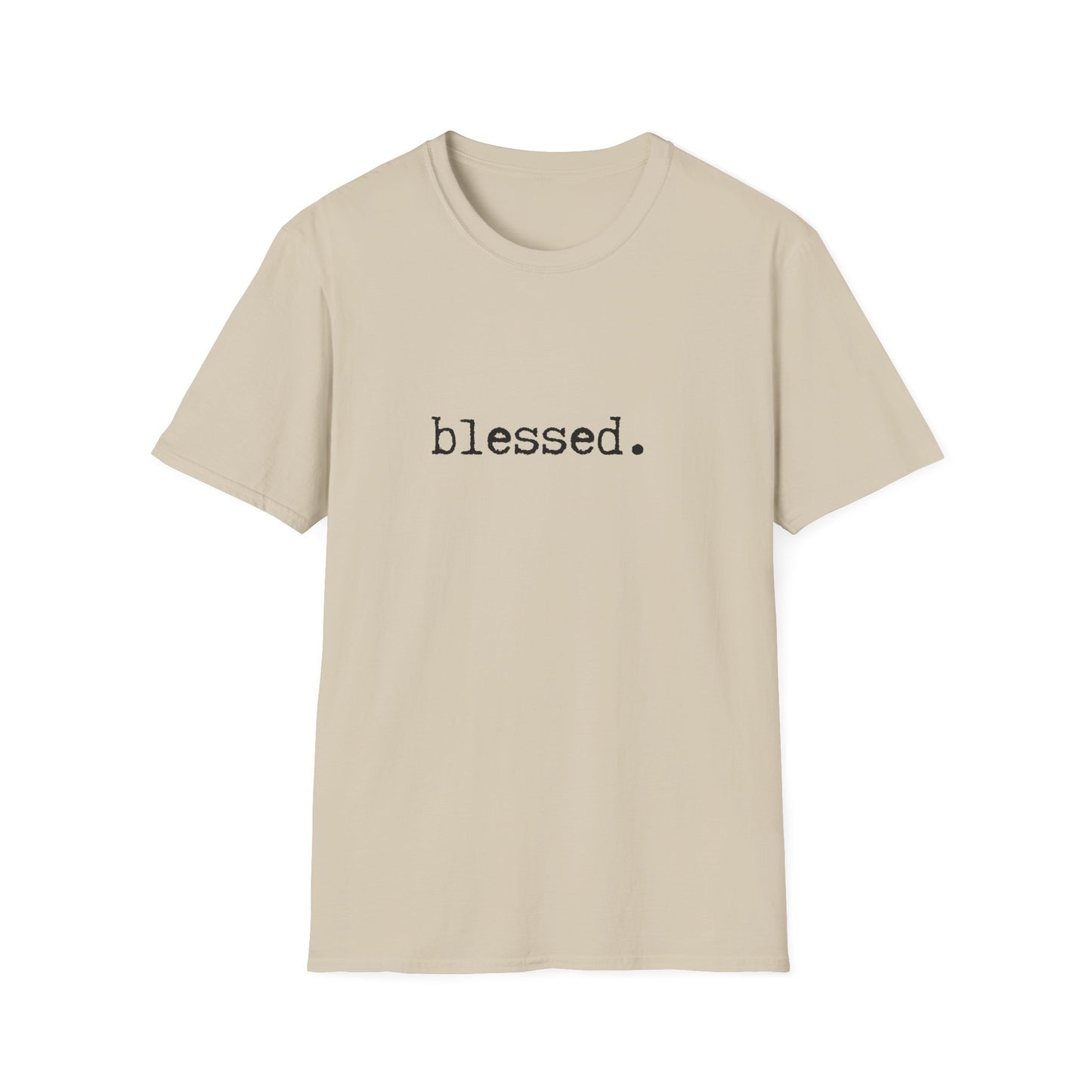 Blessed Unisex Softstyle T-Shirt, Minimalist tee, minimalist fashion, Simple message t-shirt, gift for him, gift for her, message tee