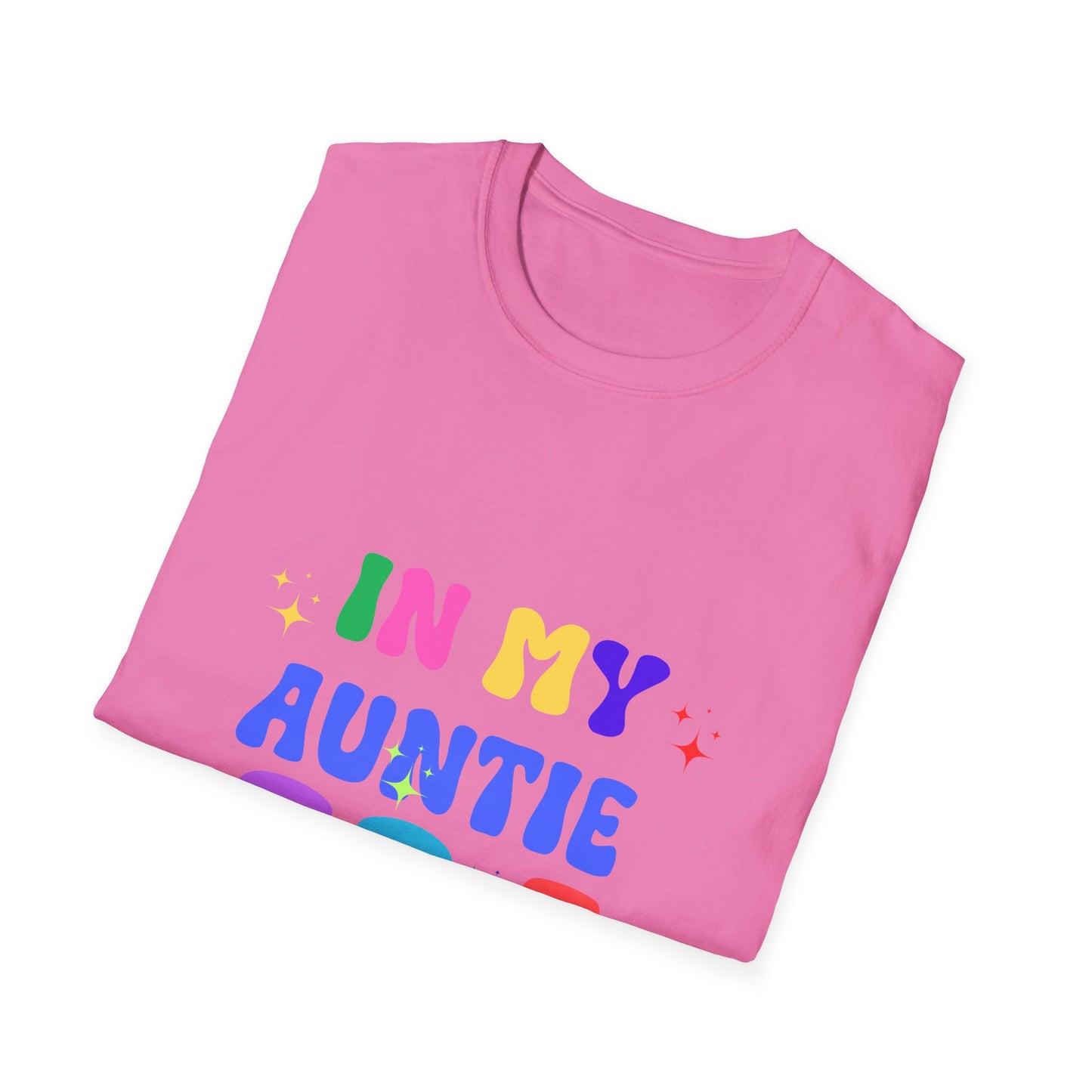 Vintage Auntie Era Unisex Softstyle T-Shirt, Retro Tee for Nostalgic Vibes, Family Reunion Gift, Hipster Shirt, Classic Aunt Apparel, 90s