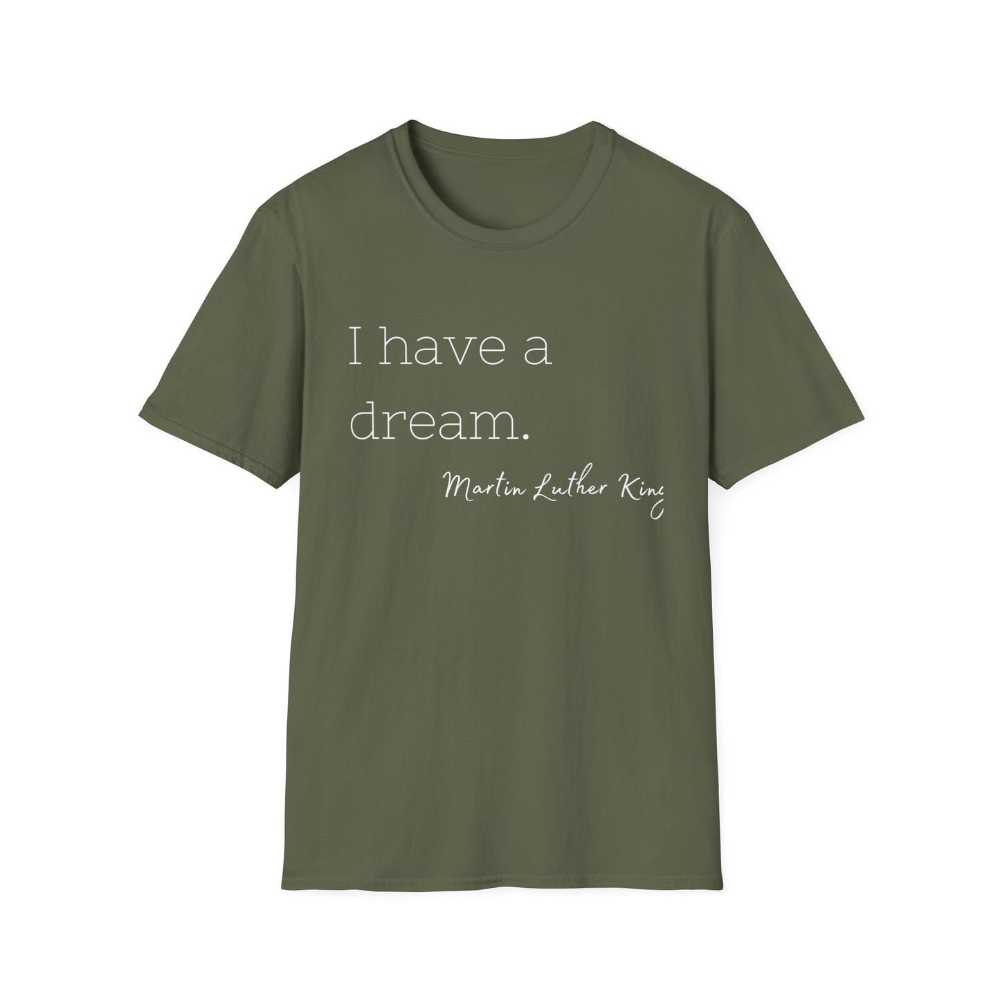 Martin Luther King Jr Quote Unisex Softstyle T-Shirt, Inspirational Tee, Civil Rights Activist, Black History Month Shirt, Equality Clothing