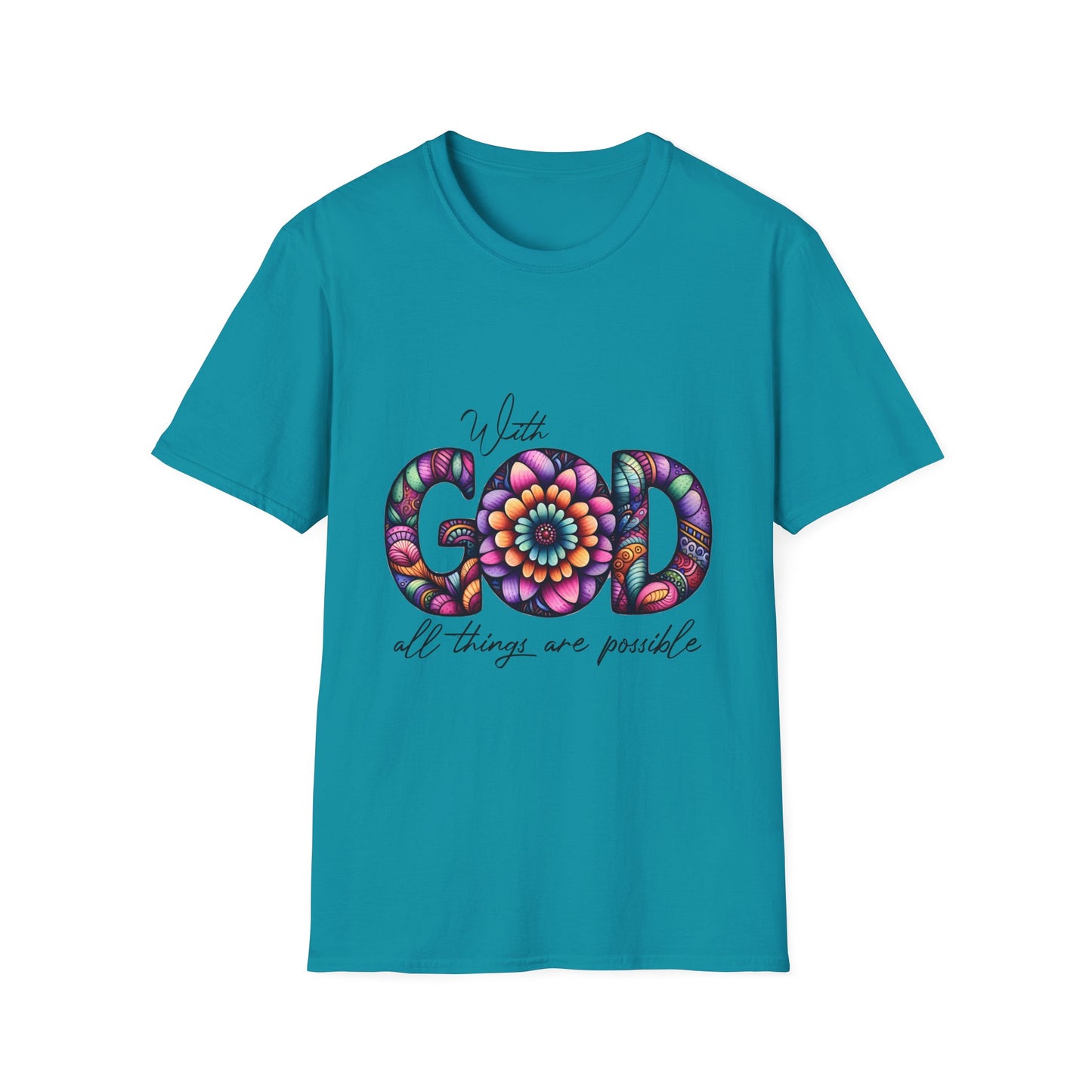 Christian Faith Inspirational Tee, Unisex Graphic Shirt, Religious Quote Apparel, Comfortable Cotton Blend Clothing, Positive Message Top