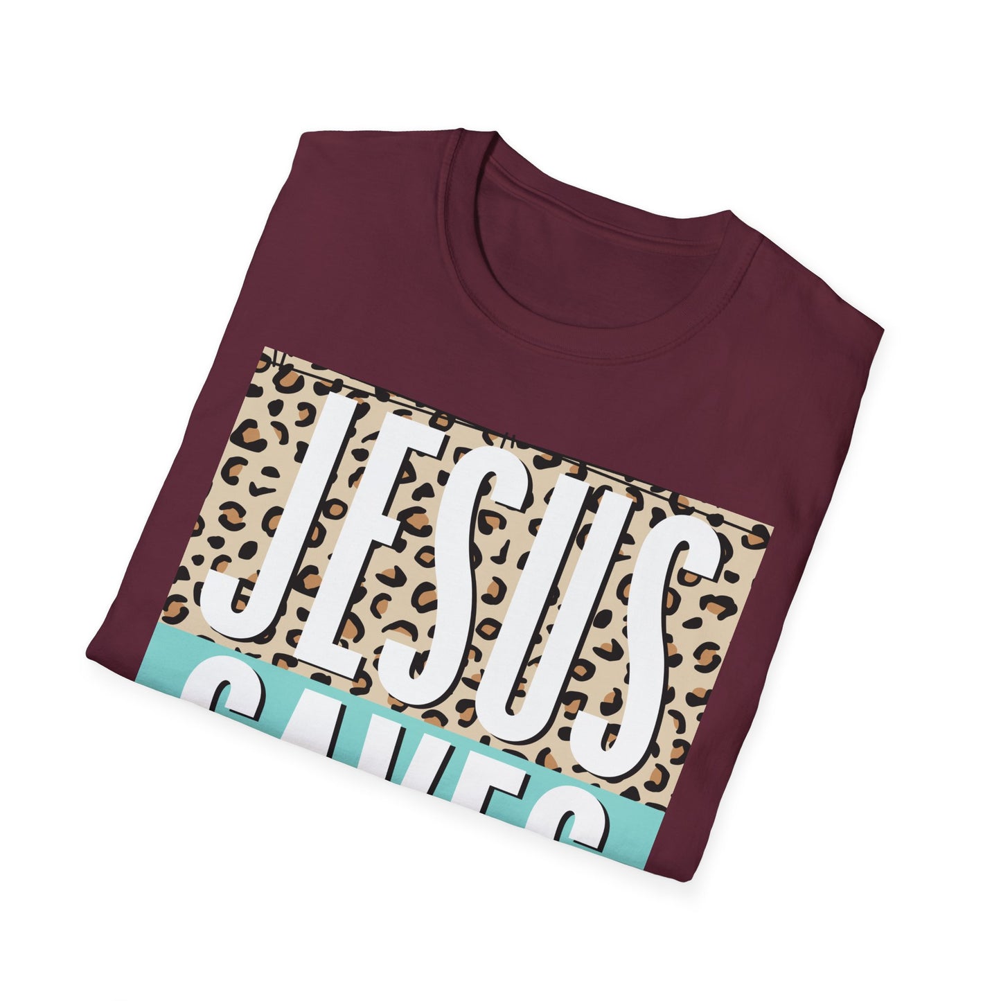 Religious Jesus Saves Unisex Softstyle T-Shirt, Christian Faith Tee, Church Gift, Inspirational Shirt, Religious Apparel