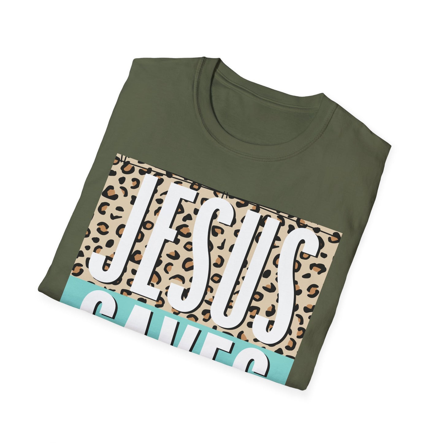 Religious Jesus Saves Unisex Softstyle T-Shirt, Christian Faith Tee, Church Gift, Inspirational Shirt, Religious Apparel