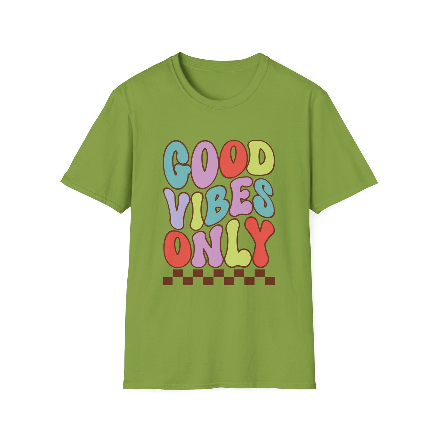 Good Vibes Only Unisex Softstyle T-Shirt, Positive Energy Tee, Inspirational Shirt, Motivational Top, Happiness Clothing