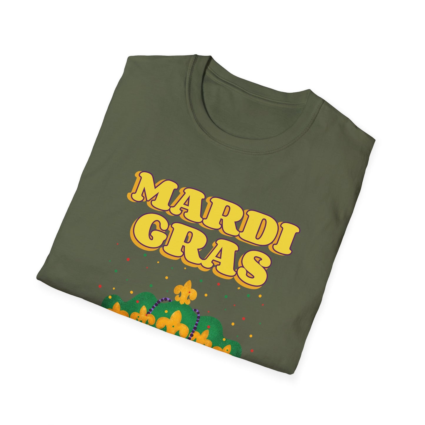 Mardi Gras is on Unisex Softstyle T-Shirt, Party Shirt, Fat Tuesday t-shirt