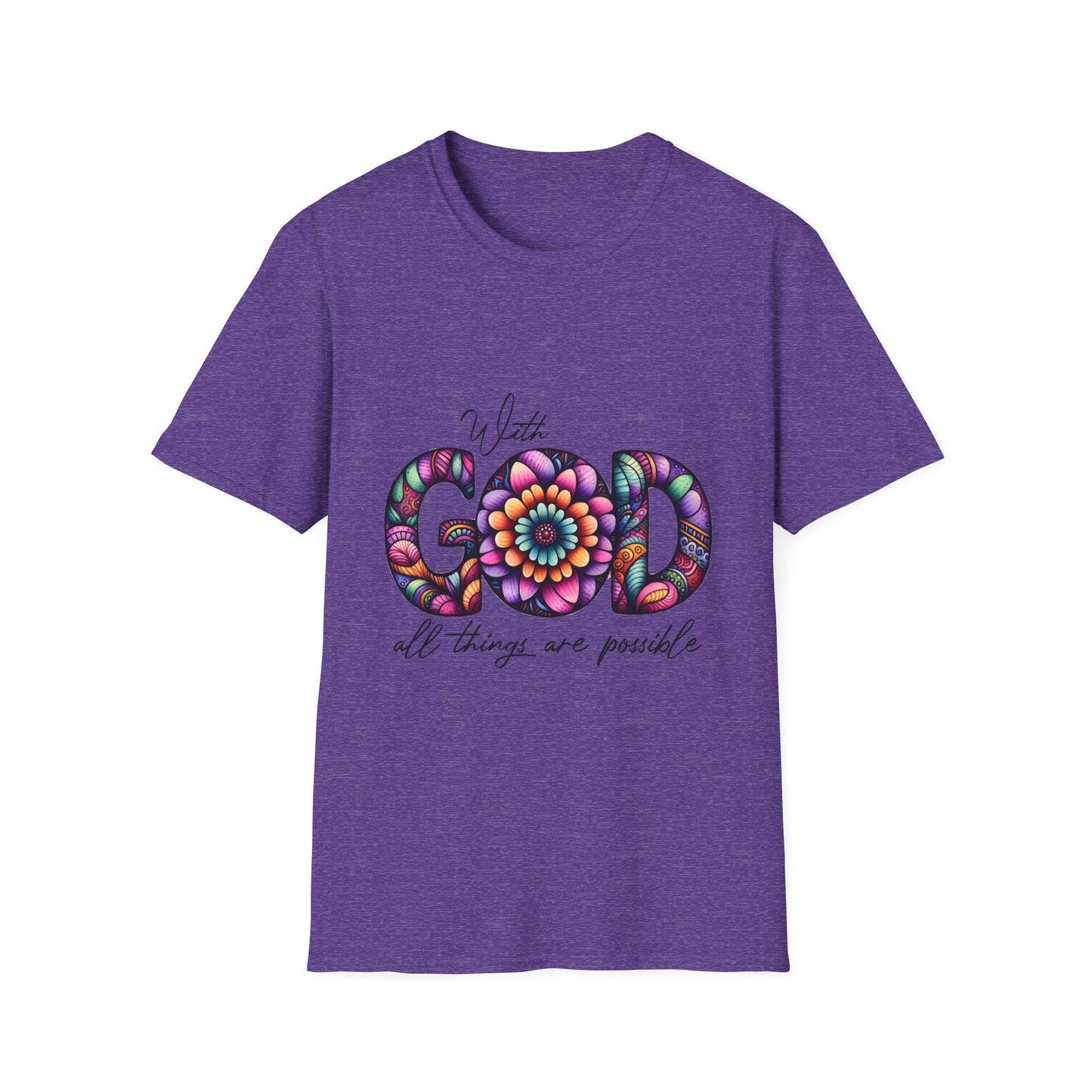 Christian Faith Inspirational Tee, Unisex Graphic Shirt, Religious Quote Apparel, Comfortable Cotton Blend Clothing, Positive Message Top