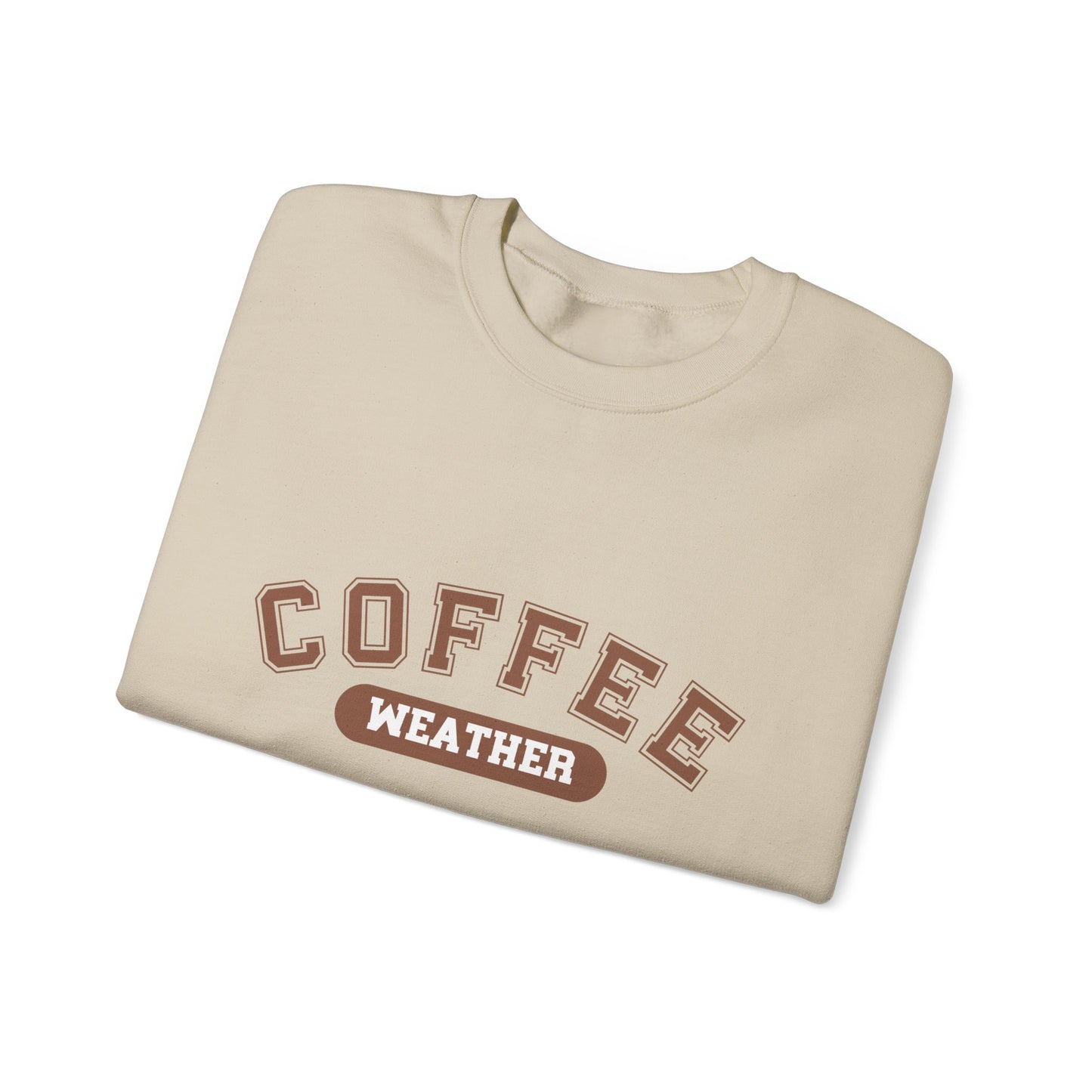 Coffee Weather Sweatshirt, Cozy Winter Jumper, Warm Fall Pullover, Gift for Coffee Lovers, Hygge Clothing, Comfy Sweater