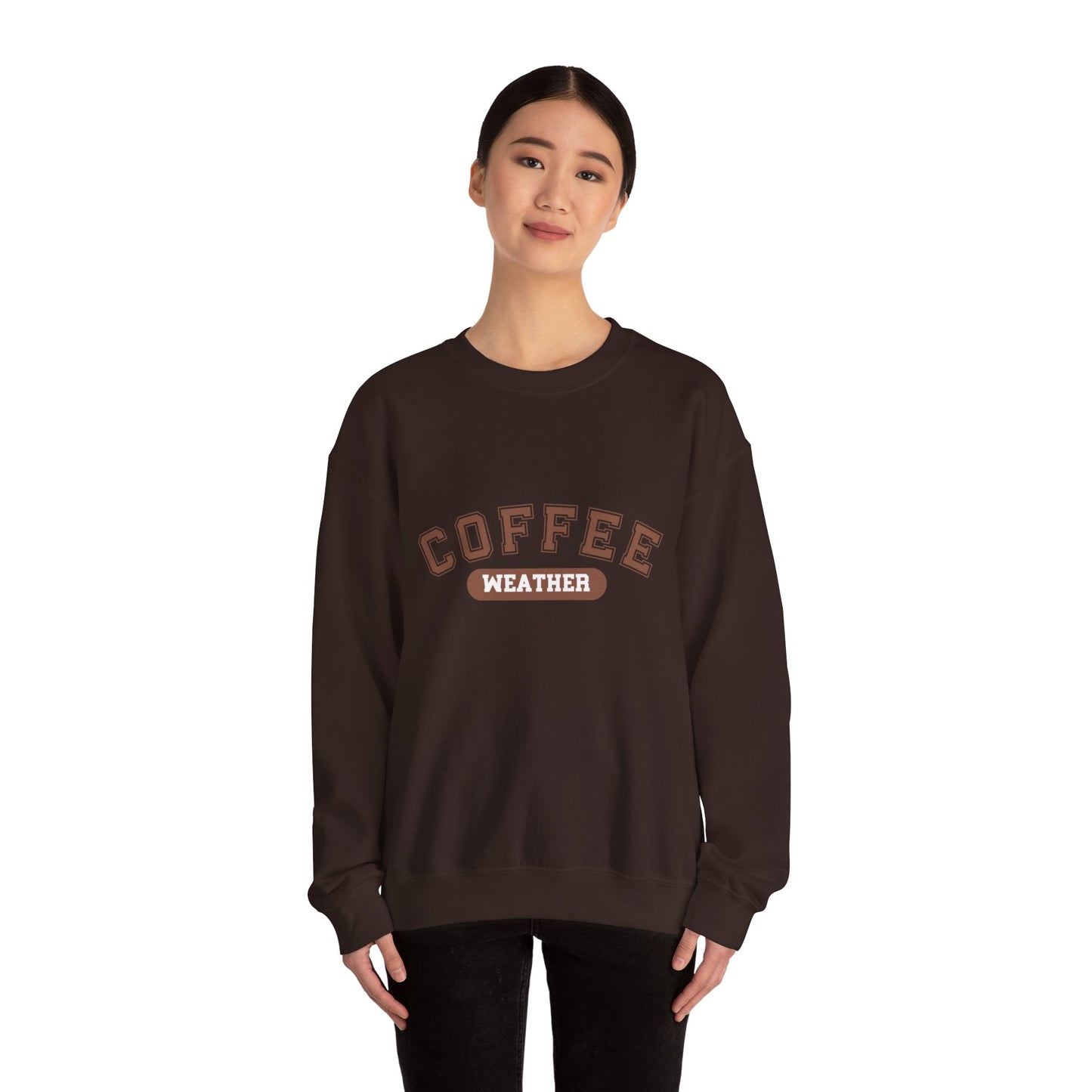 Coffee Weather Sweatshirt, Cozy Winter Jumper, Warm Fall Pullover, Gift for Coffee Lovers, Hygge Clothing, Comfy Sweater