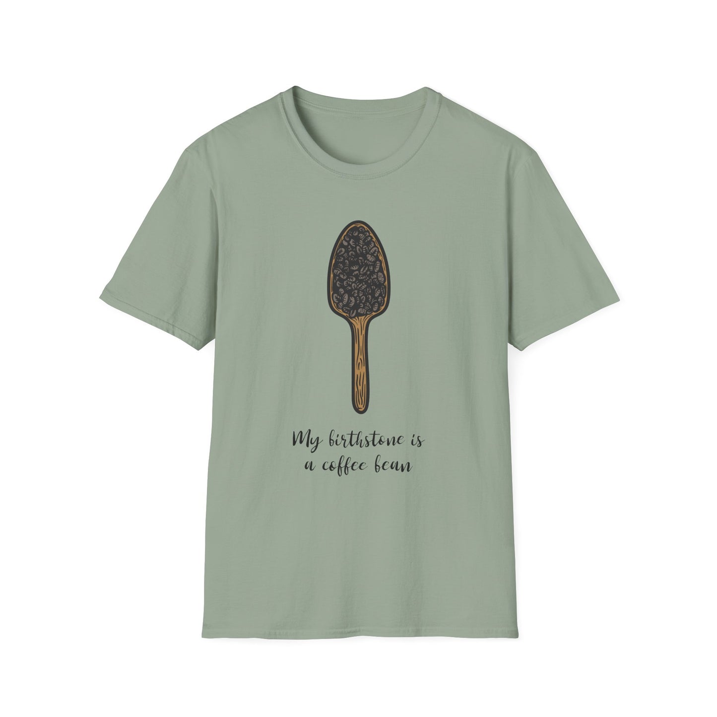 Coffee Bean Birthstone Unisex T-Shirt, Coffee Lover Tee, Funny Coffee Shirt, Gift for Coffee Drinkers, Coffee Obsessed Apparel