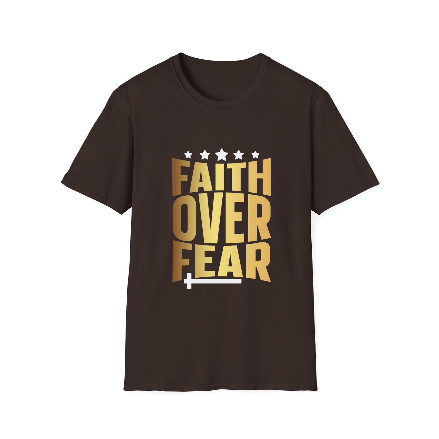 Faith over Fear Unisex Softstyle T-Shirt, Inspirational Tee, Christian Shirt, Religious Clothing, Motivational Top