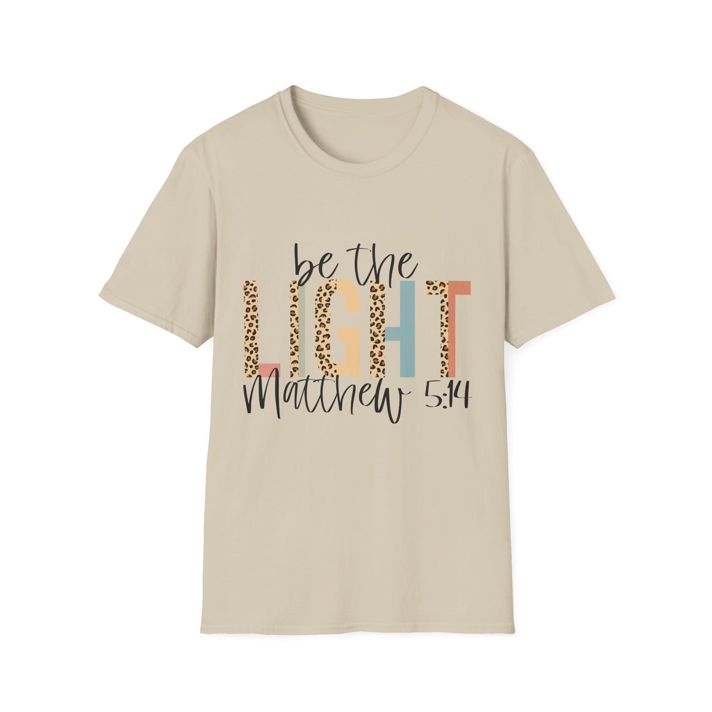 Religious Scripture Unisex T-Shirt, Inspirational Christian Tee, Be the Light Bible Verse Shirt, Matthew 5:14 Clothing, Spiritual Gift Top