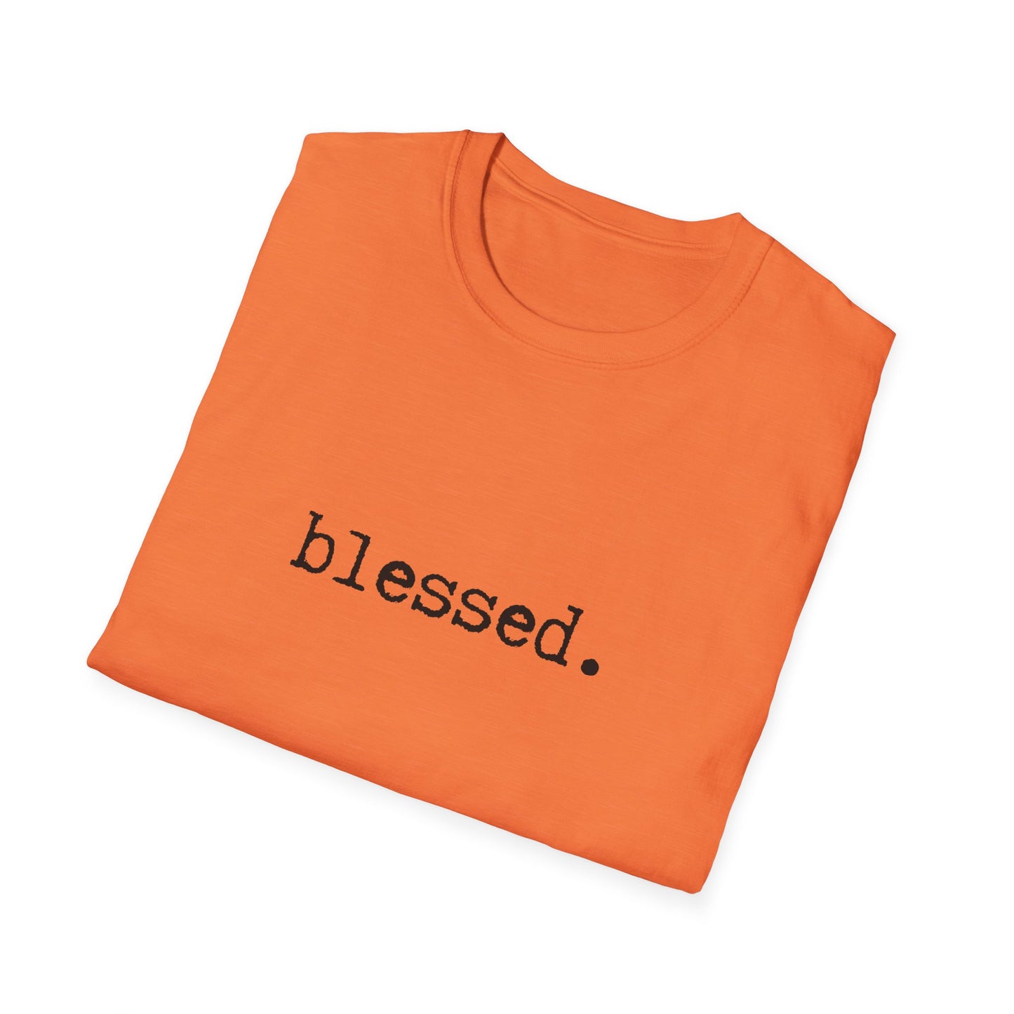 Blessed Unisex Softstyle T-Shirt, Minimalist tee, minimalist fashion, Simple message t-shirt, gift for him, gift for her, message tee