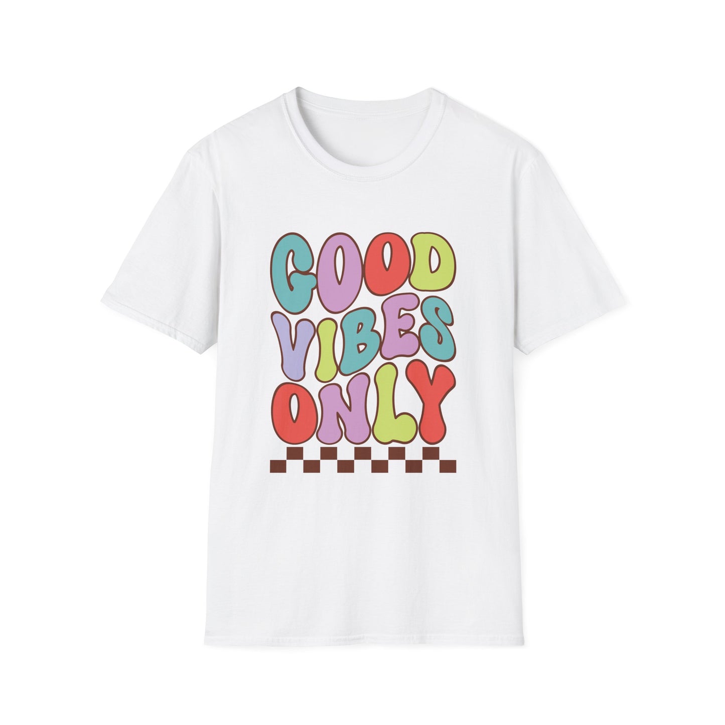 Good Vibes Only Unisex Softstyle T-Shirt, Positive Energy Tee, Inspirational Shirt, Motivational Top, Happiness Clothing