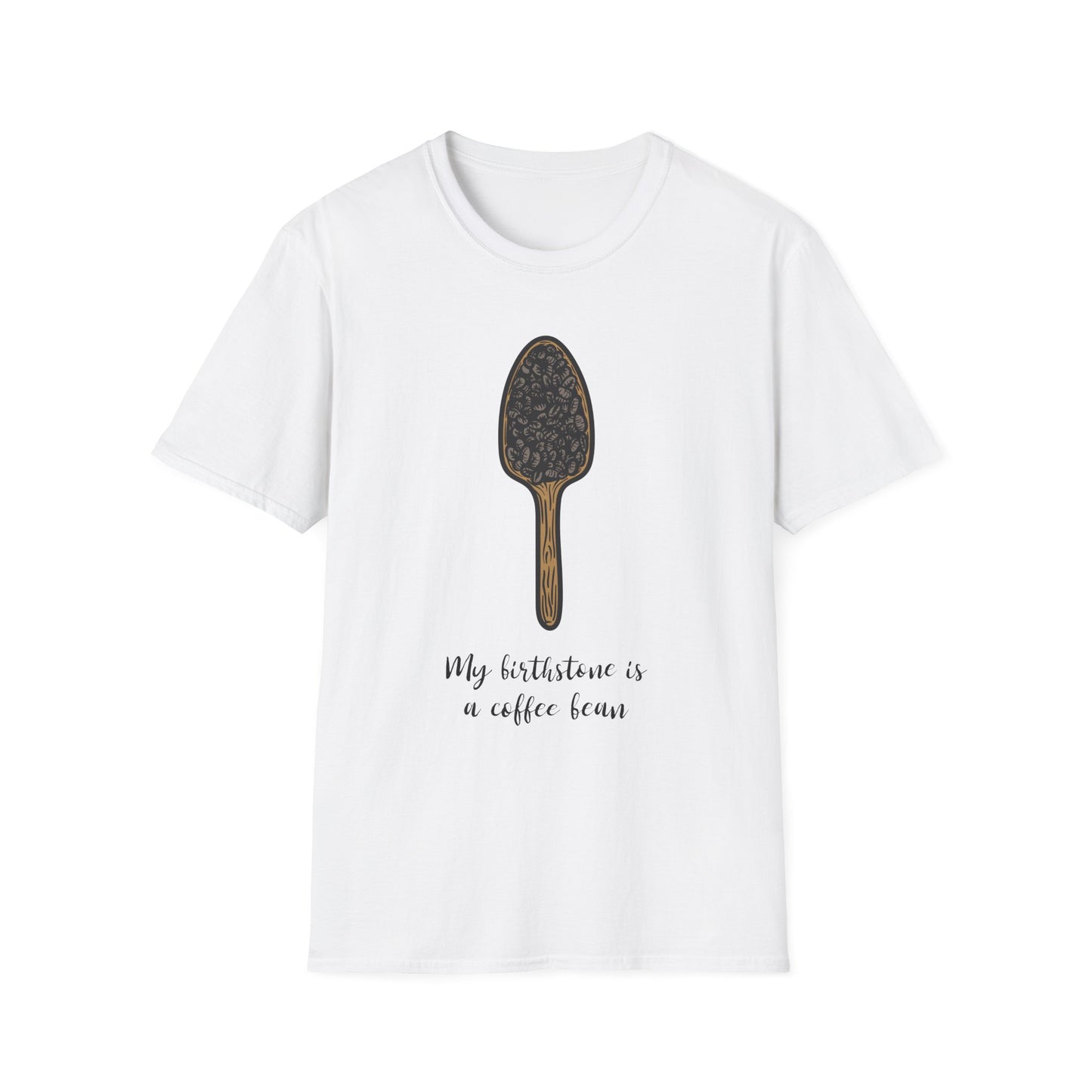 Coffee Bean Birthstone Unisex T-Shirt, Coffee Lover Tee, Funny Coffee Shirt, Gift for Coffee Drinkers, Coffee Obsessed Apparel