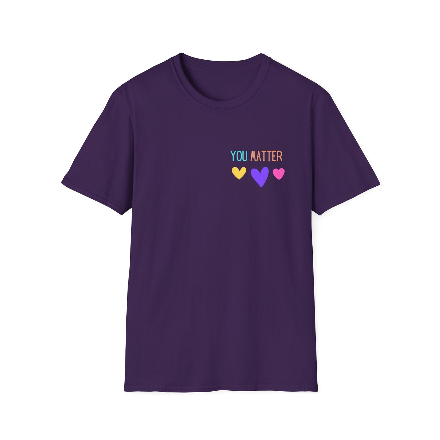 Encouraging Reminder Unisex Softstyle T-Shirt, You Matter Tee, Positive Message Shirt, Mental Health Awareness Top, Inspirational Graphic