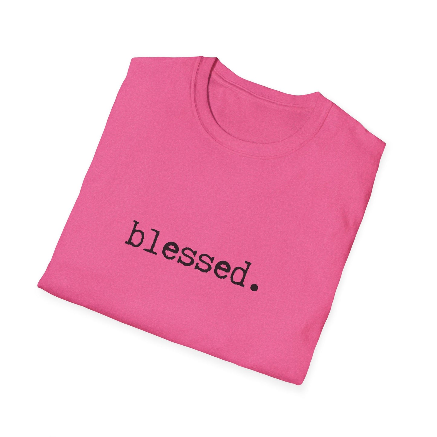 Blessed Unisex Softstyle T-Shirt, Minimalist tee, minimalist fashion, Simple message t-shirt, gift for him, gift for her, message tee