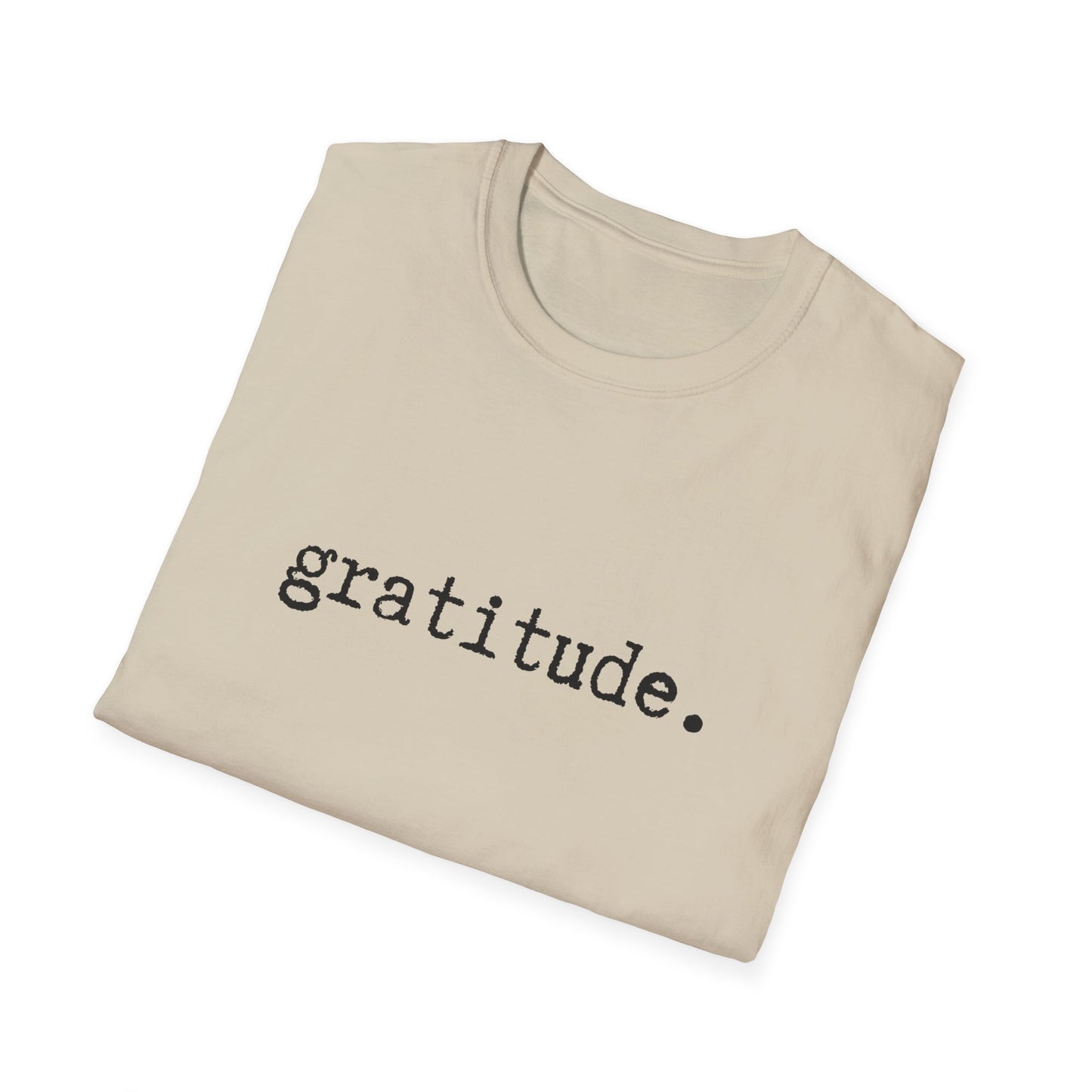 Gratitude Minimalist Softstyle Unisex T-Shirt, Thankful Appreciation Tee, Positive Vibes Shirt, Thank You Minimalist Top, Grateful Gift Idea