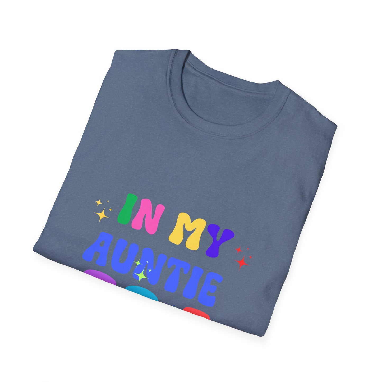 Vintage Auntie Era Unisex Softstyle T-Shirt, Retro Tee for Nostalgic Vibes, Family Reunion Gift, Hipster Shirt, Classic Aunt Apparel, 90s