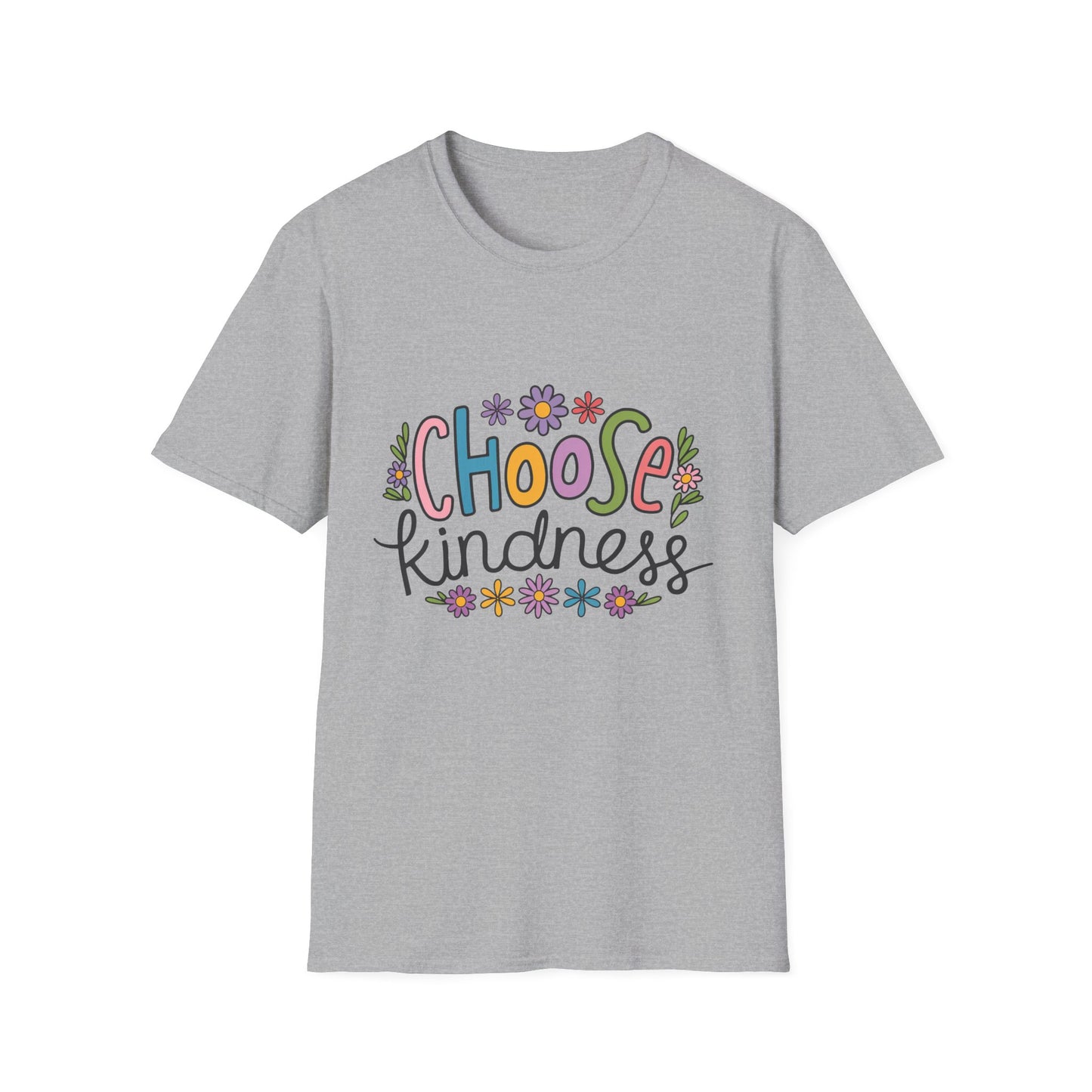 Choose Kindness Unisex Softstyle T-Shirt, Inspirational Tee, Positive Quote Shirt, Gift for Him or Her, Birthday Present