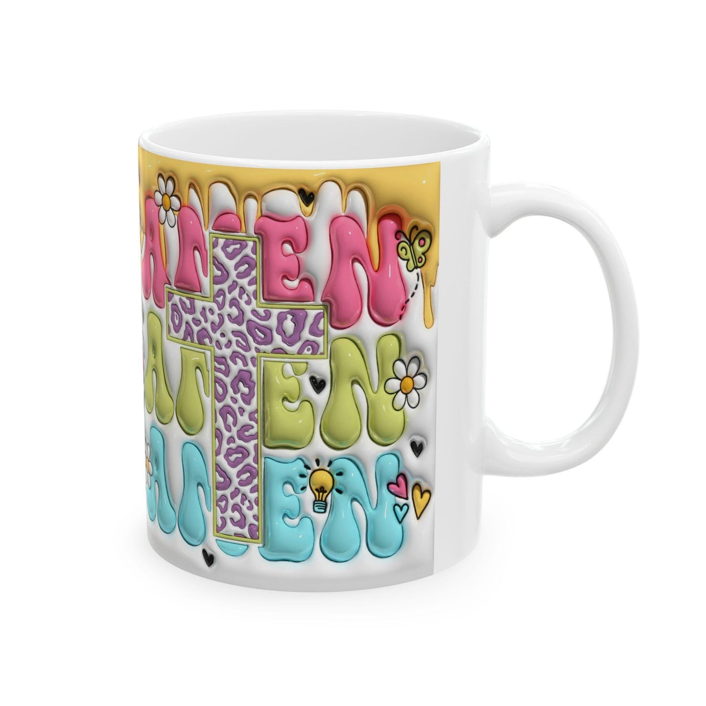 Whimsical Ceramic Mug - Perfect Gift for Friends, Vibrant Floral Design, Coffee Lovers, Tea Enthusiasts, Colorful Drinkware