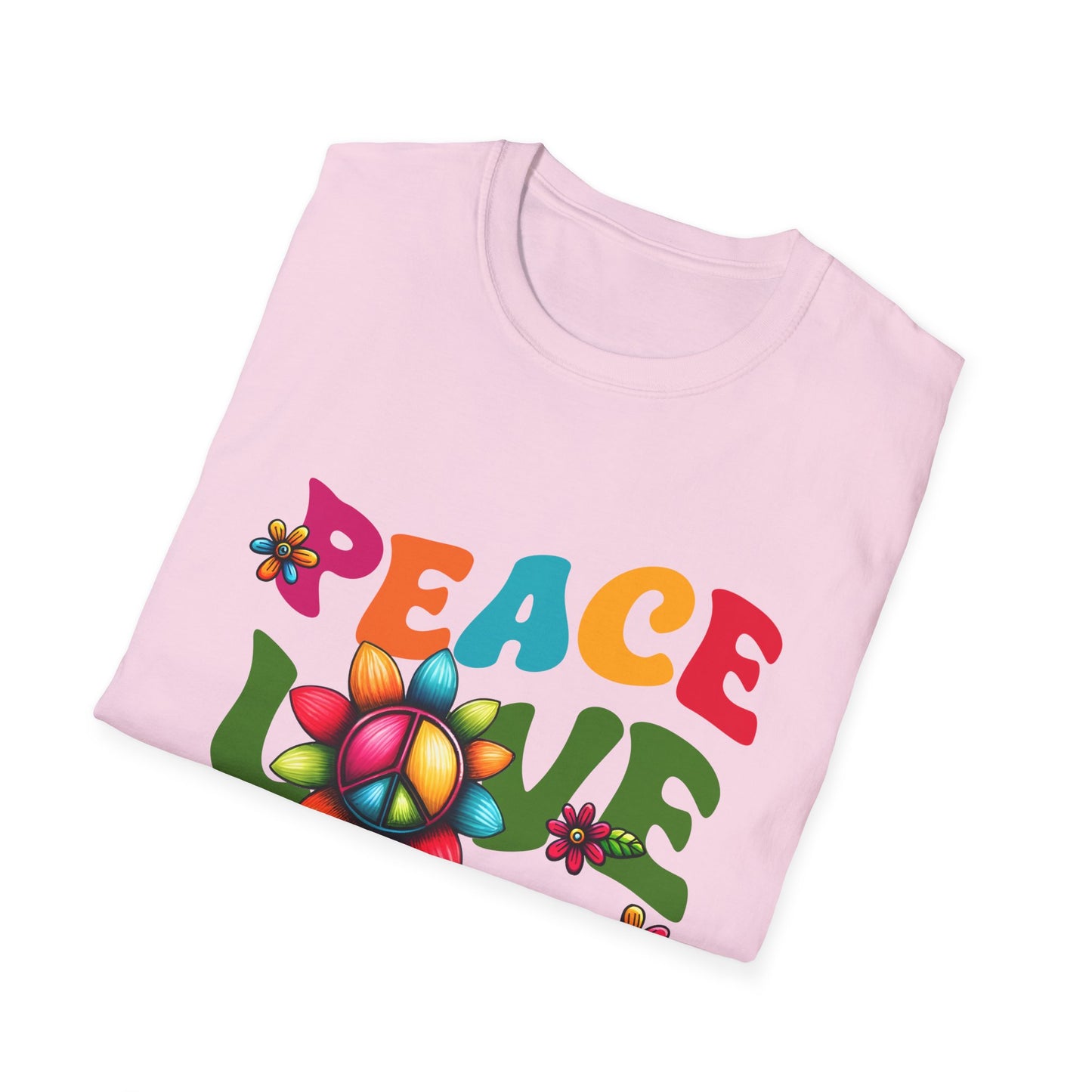 Christian Peace Love Jesus Unisex Softstyle T-Shirt, Religious Faith Tee, Christian Gift, Inspirational Shirt, Religious Apparel, Christian