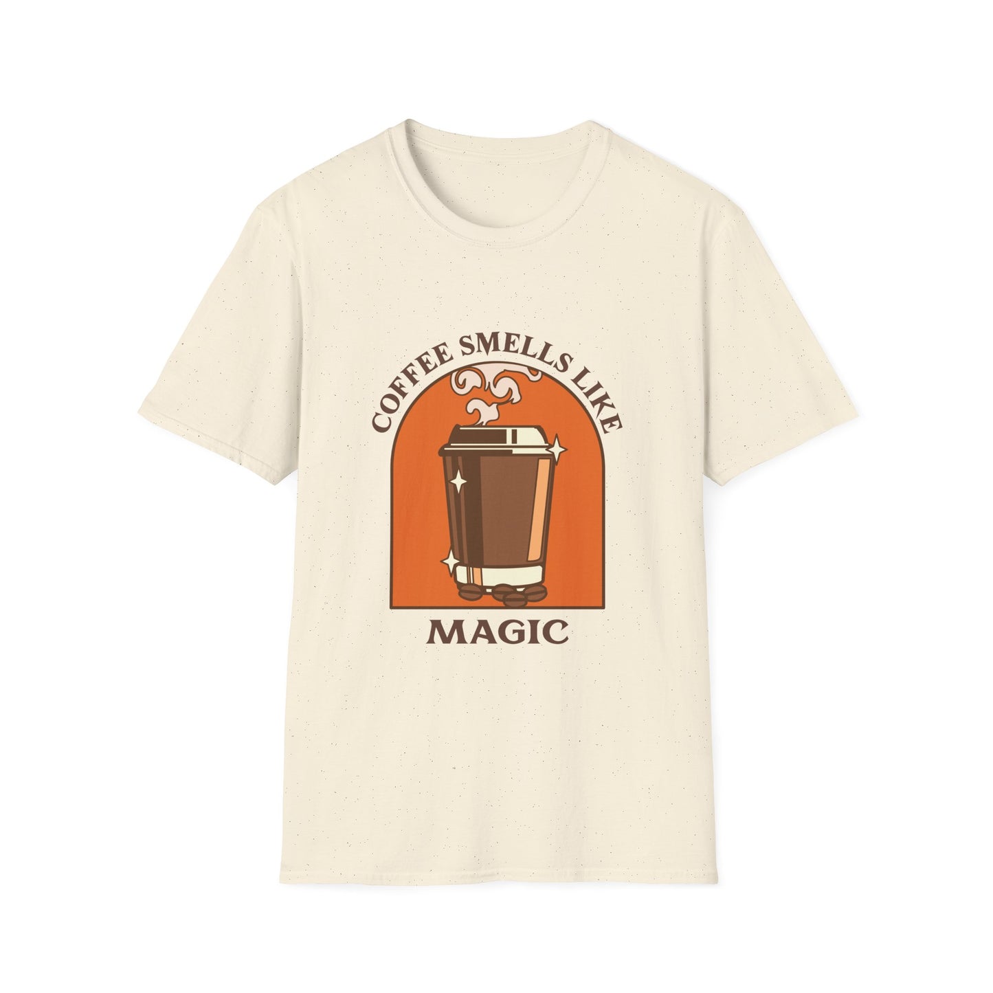 Coffee Smells like Magic Unisex Softstyle T-Shirt, Coffee Lover Tee, Funny Coffee Shirt, Gift for Coffee Drinkers, Coffee Obsessed Apparel