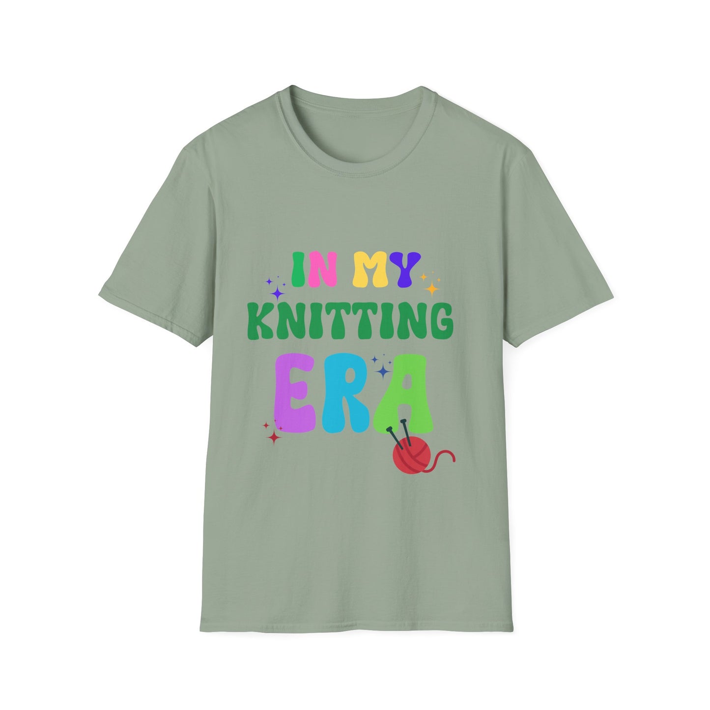 Knitting Era Unisex Softstyle T-Shirt, Knit Lover Gift Tee, Comfy Knitting Shirt, Knitter's Wardrobe Essential, Knitting Hobby Apparel