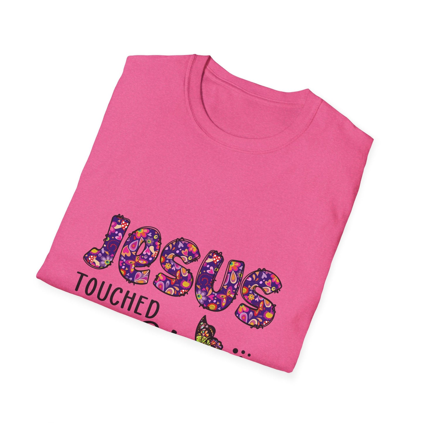 Jesus Touched My Heart Unisex T-Shirt, Spiritual Tee, Christian Gift, Inspirational Shirt, Faith Clothing