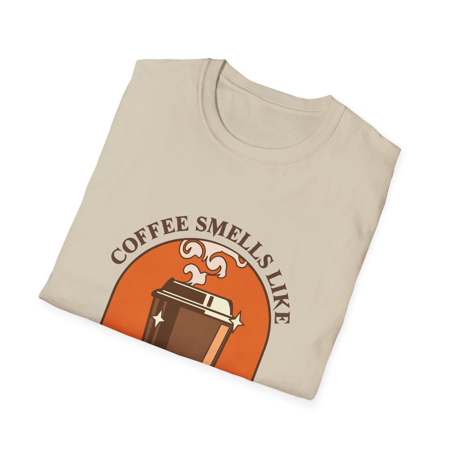 Coffee Smells like Magic Unisex Softstyle T-Shirt, Coffee Lover Tee, Funny Coffee Shirt, Gift for Coffee Drinkers, Coffee Obsessed Apparel