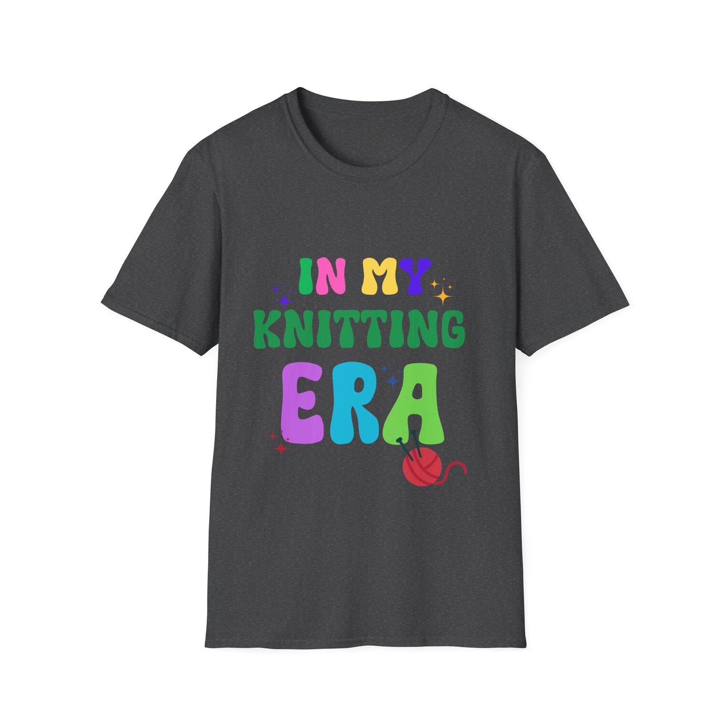 Knitting Era Unisex Softstyle T-Shirt, Knit Lover Gift Tee, Comfy Knitting Shirt, Knitter's Wardrobe Essential, Knitting Hobby Apparel
