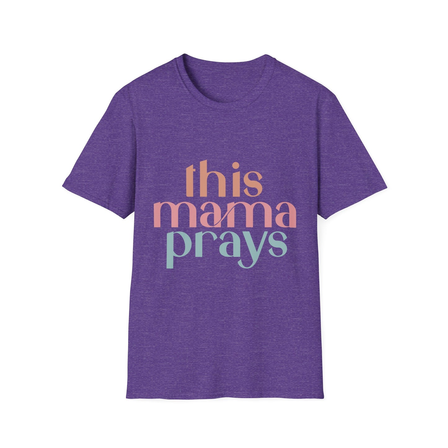 Praying Mama Unisex Softstyle T-Shirt, Mother's Day Gift, Christian Tee, Religious Shirt, Mom Prayer Apparel