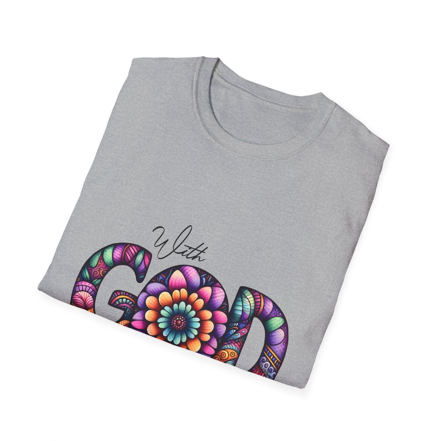 Christian Faith Inspirational Tee, Unisex Graphic Shirt, Religious Quote Apparel, Comfortable Cotton Blend Clothing, Positive Message Top