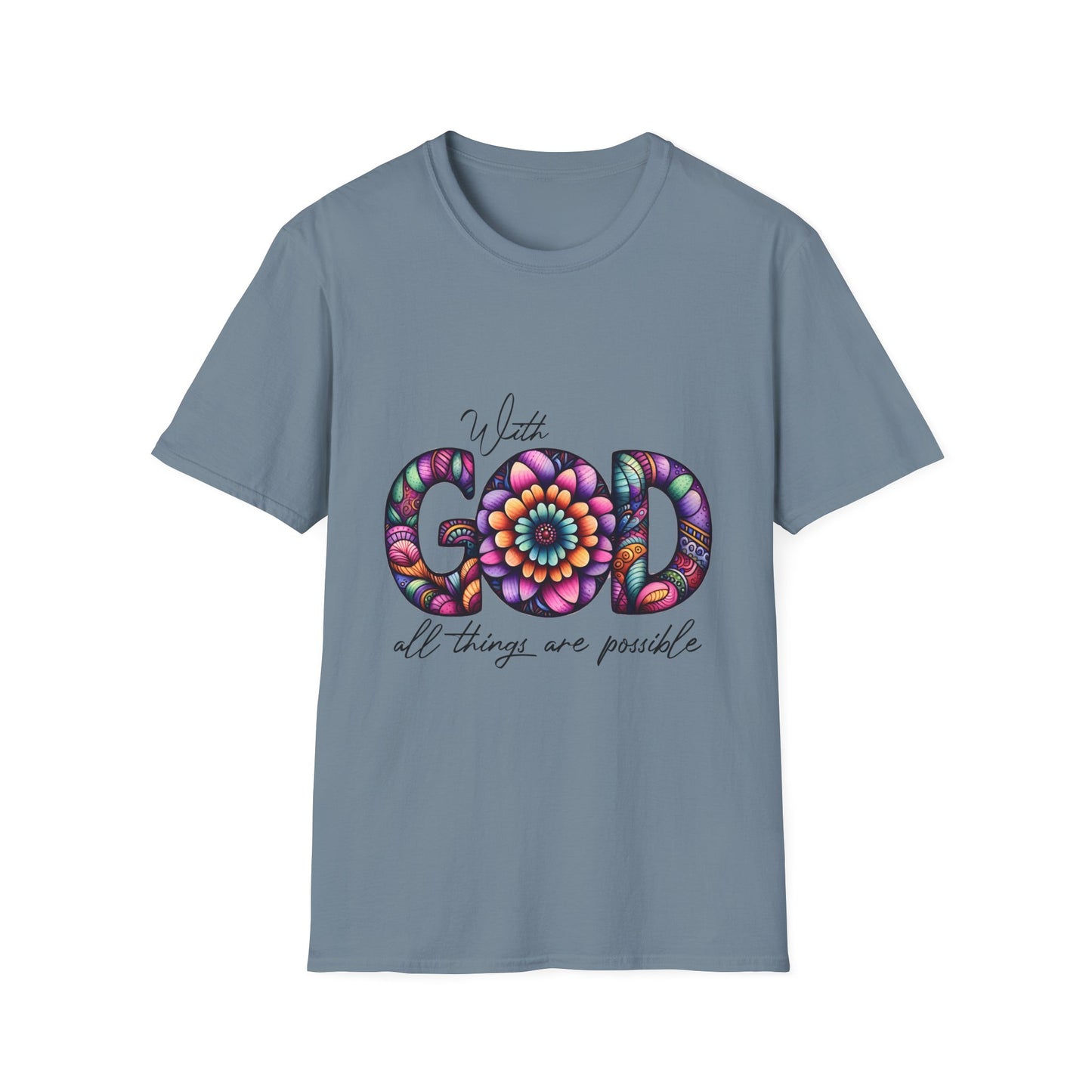 Christian Faith Inspirational Tee, Unisex Graphic Shirt, Religious Quote Apparel, Comfortable Cotton Blend Clothing, Positive Message Top