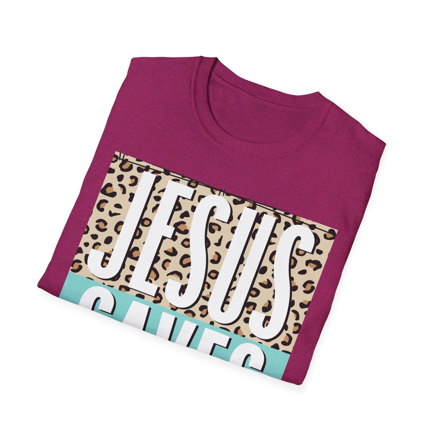 Religious Jesus Saves Unisex Softstyle T-Shirt, Christian Faith Tee, Church Gift, Inspirational Shirt, Religious Apparel