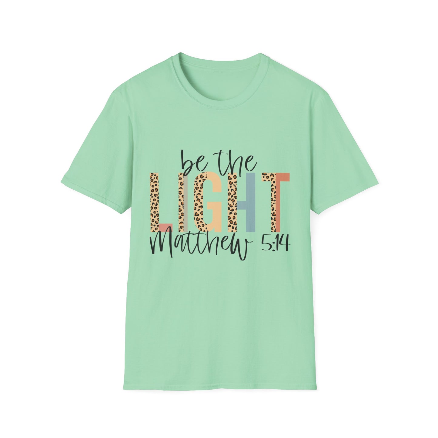 Religious Scripture Unisex T-Shirt, Inspirational Christian Tee, Be the Light Bible Verse Shirt, Matthew 5:14 Clothing, Spiritual Gift Top